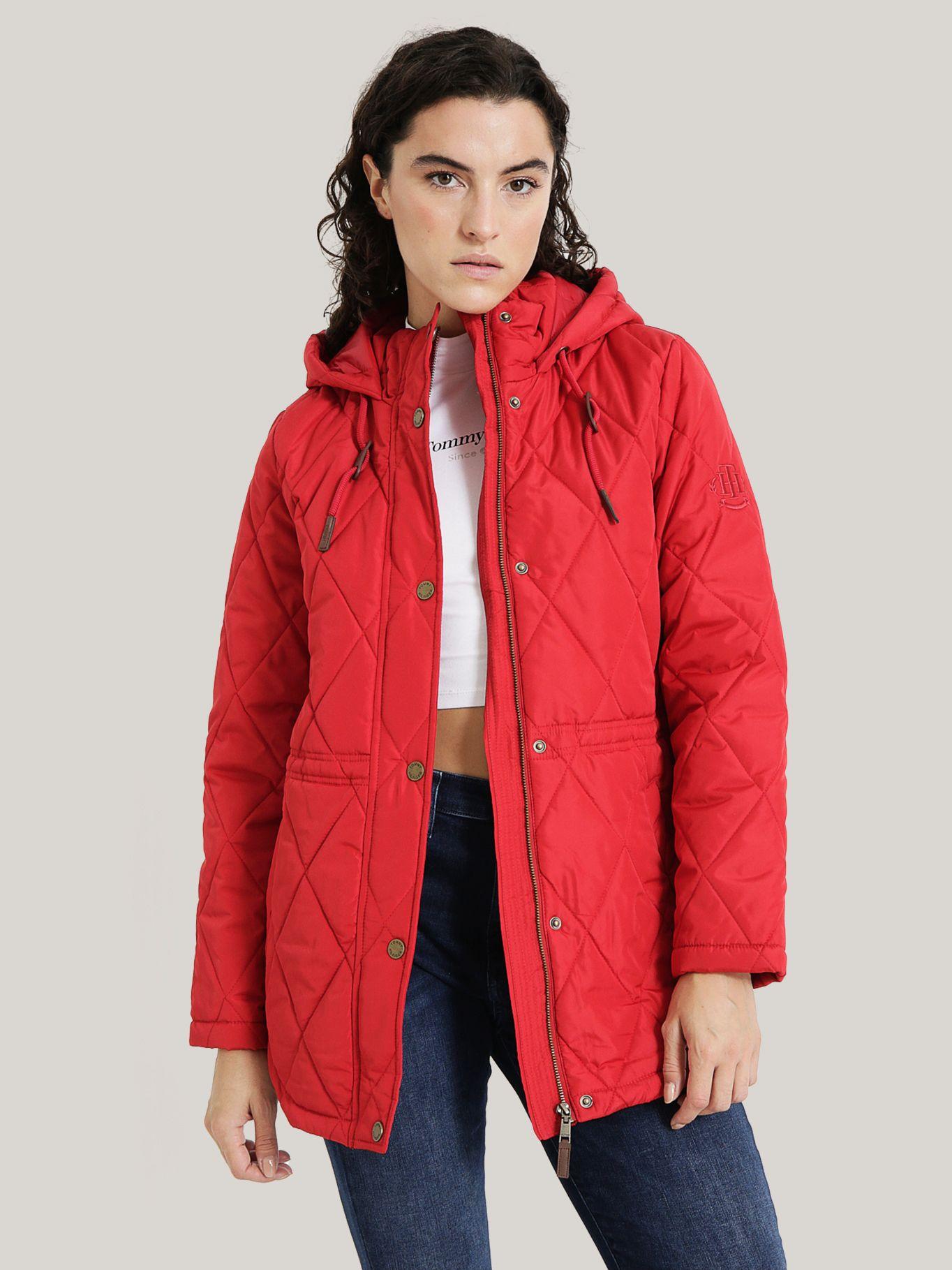 PARKA QUILTED GORRO Y CIERRE ROJO TOMMY HILFIGER-0