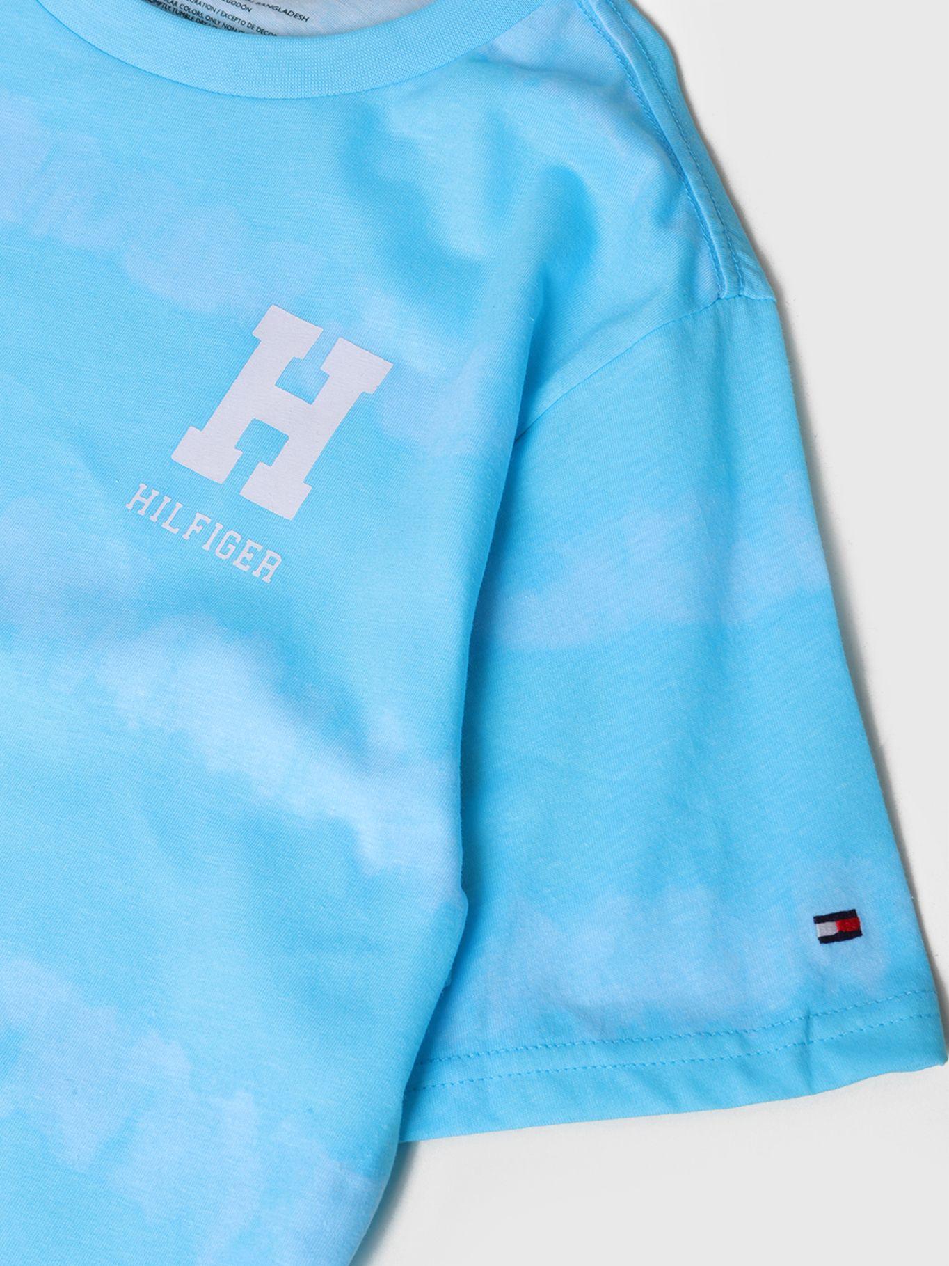 Polera Classic Logo Celeste Tommy Hilfiger-3