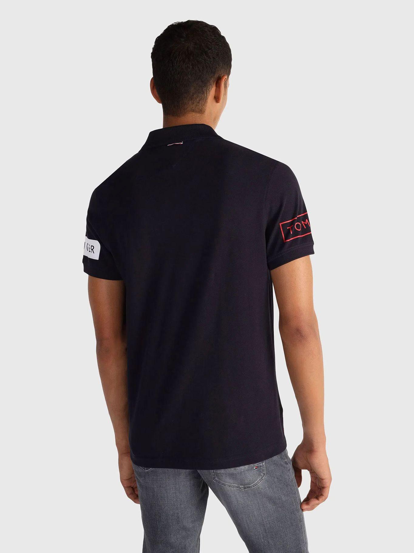 Polo Tonal Con Logo Regular Fit Azul Tommy Hilfiger-2