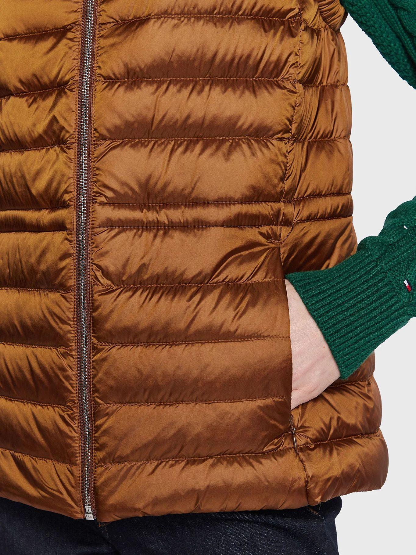 Parka Vest Acolchada Con Gorro Café Tommy Hilfiger-5