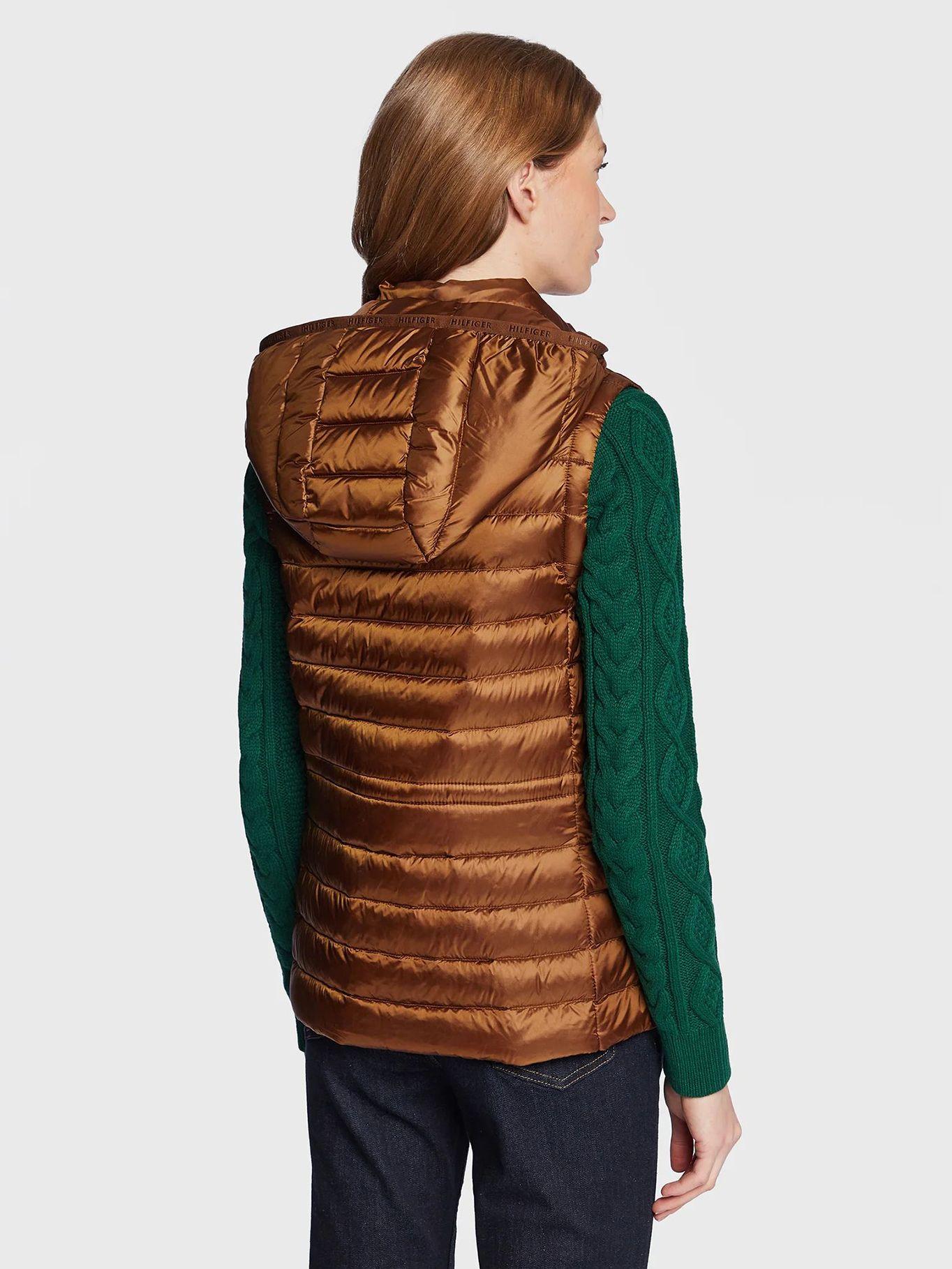 Parka Vest Acolchada Con Gorro Café Tommy Hilfiger-2