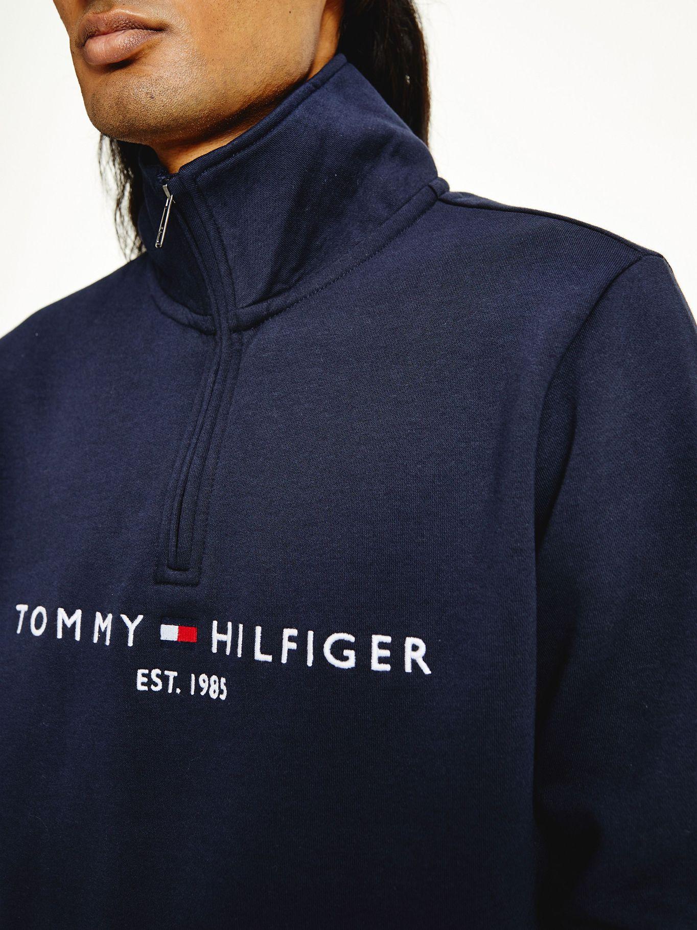 Polerón Con Logo Cuello Alto Azul Tommy Hilfiger-2