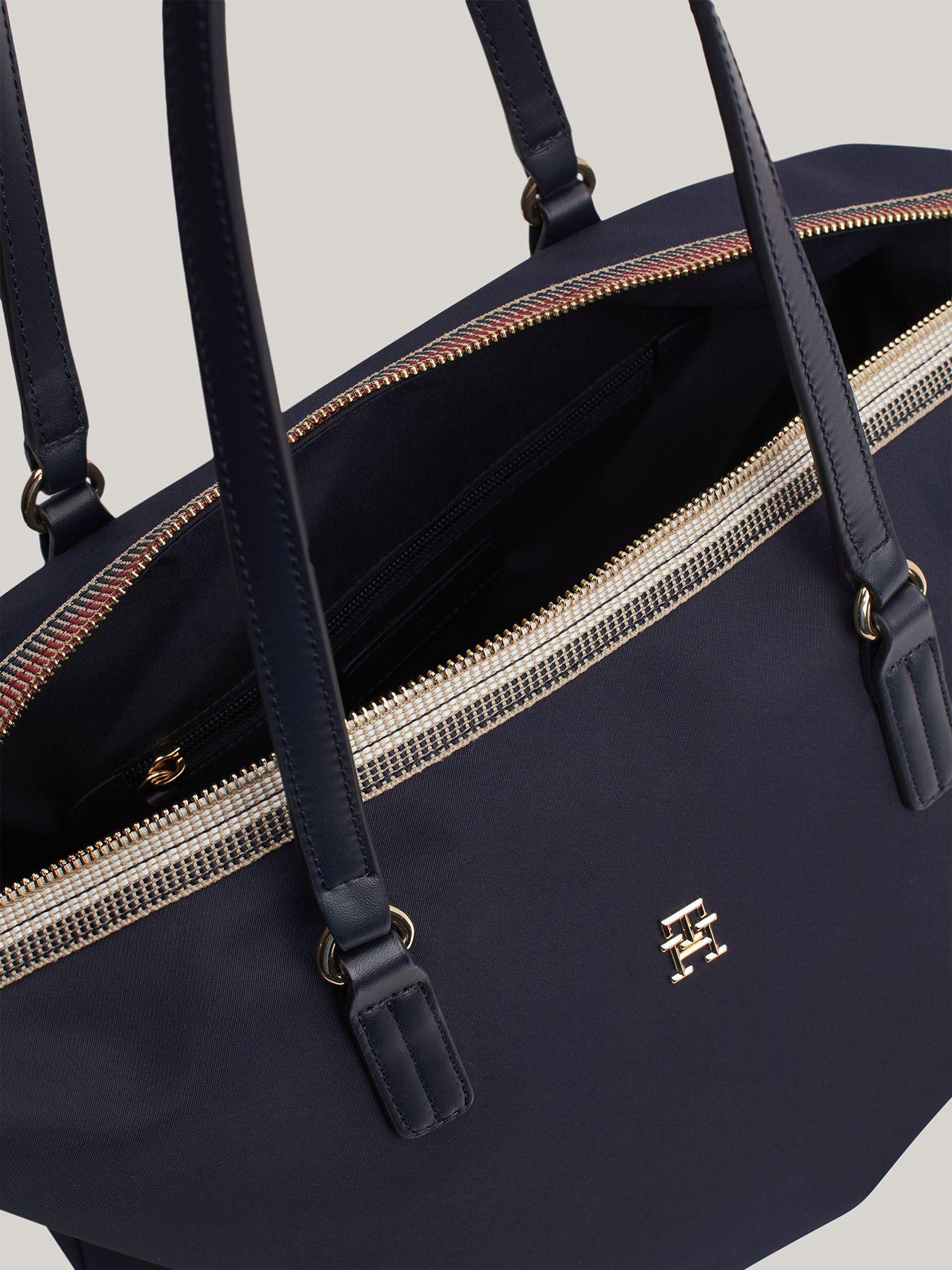 Tote Con Cierre Distintivo Azul Tommy Hilfiger-2