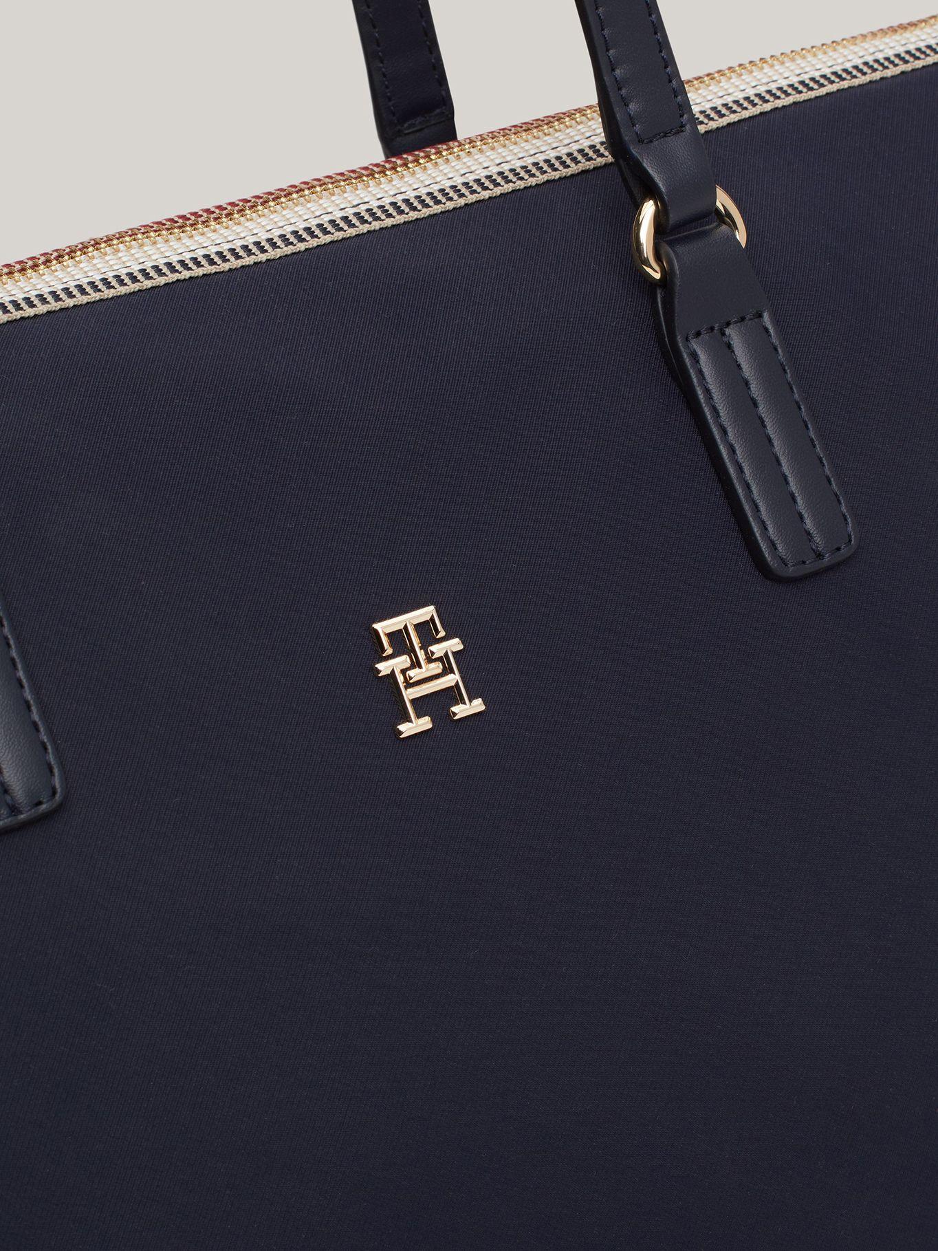 Tote Con Cierre Distintivo Azul Tommy Hilfiger-3