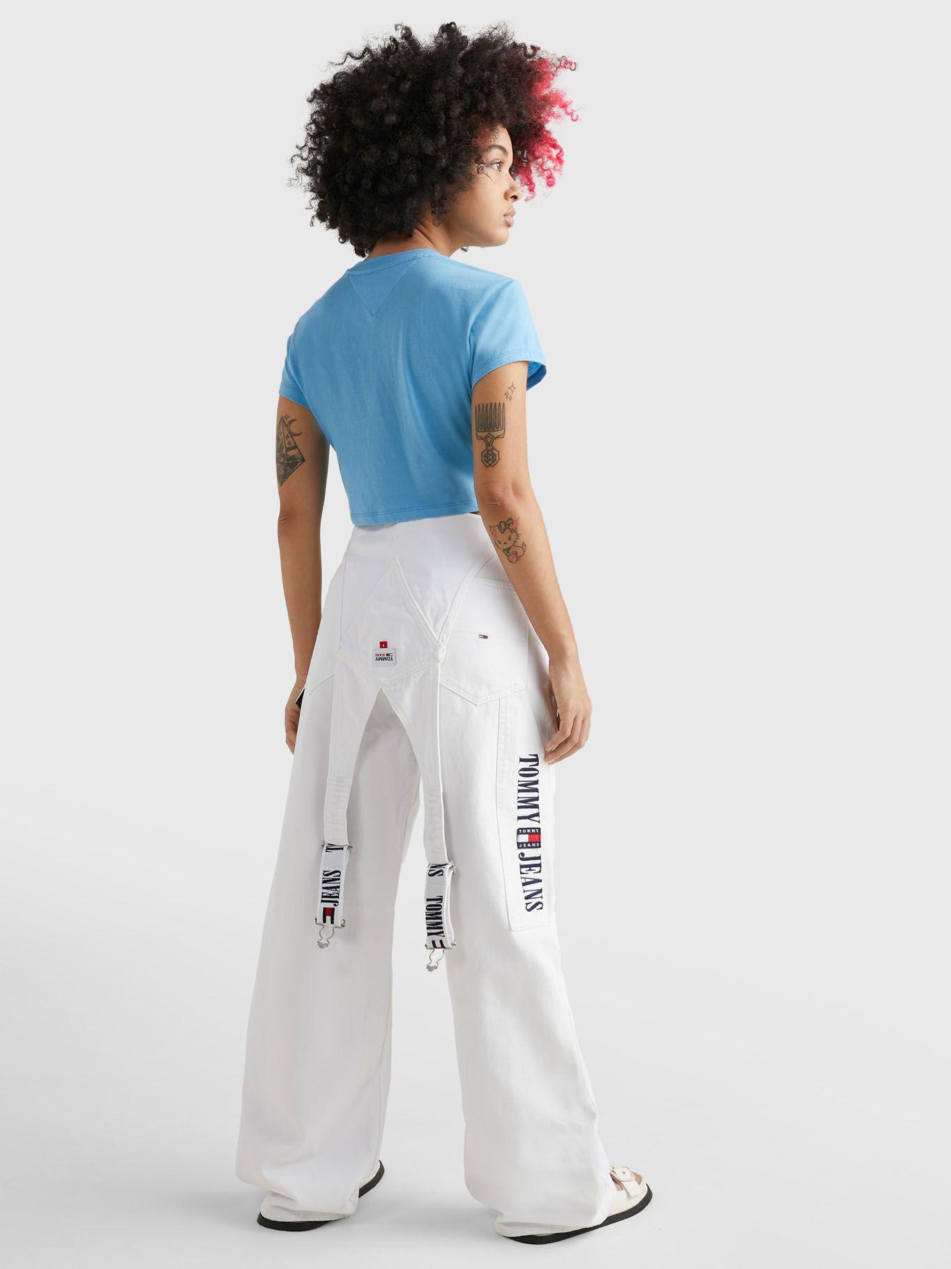 Polera Essential Cropp Con Logo Celeste Tommy Hilfiger-2