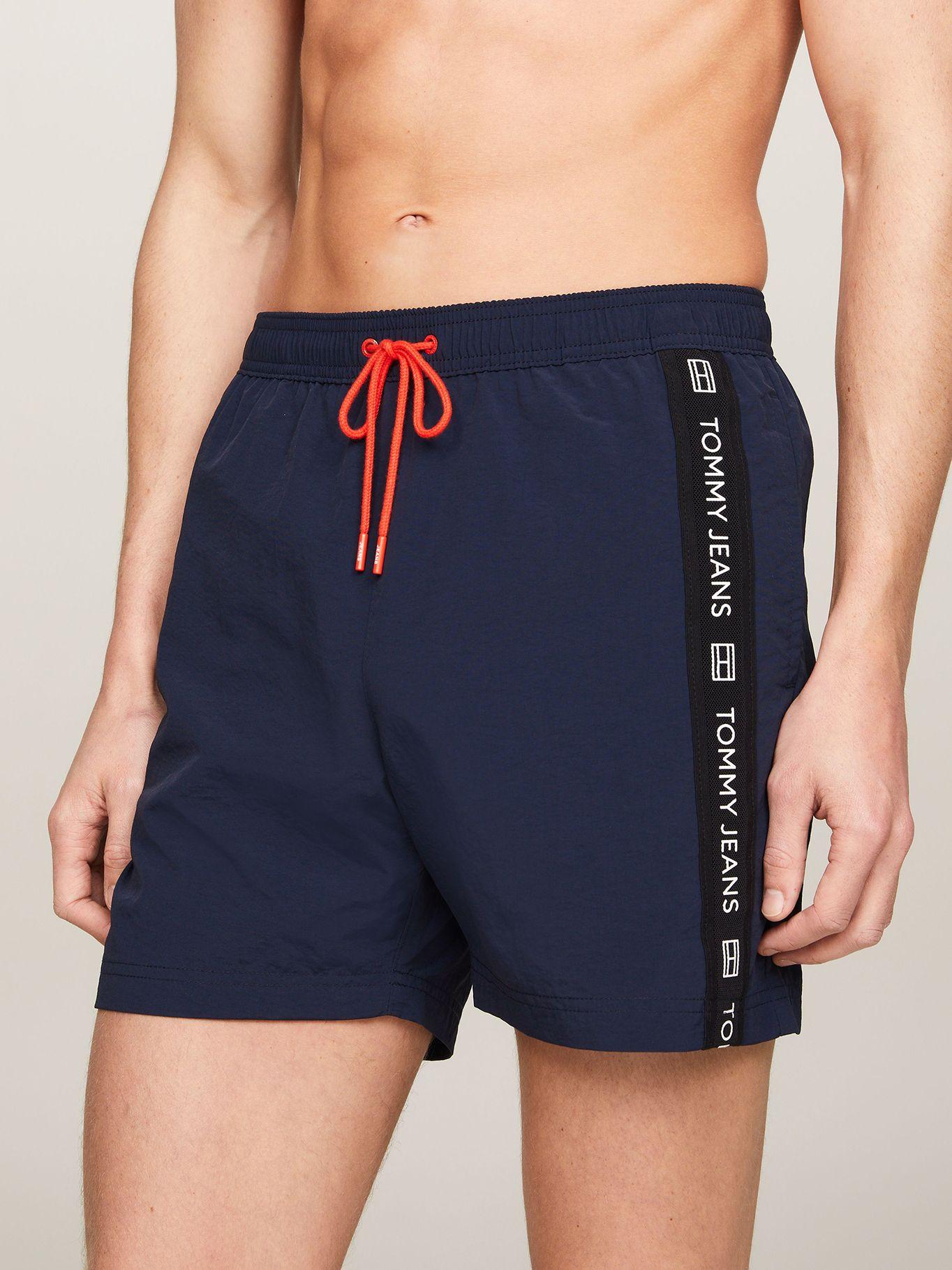 Traje De Baño Slim Fit Con Logo Azul Tommy Hilfiger-0