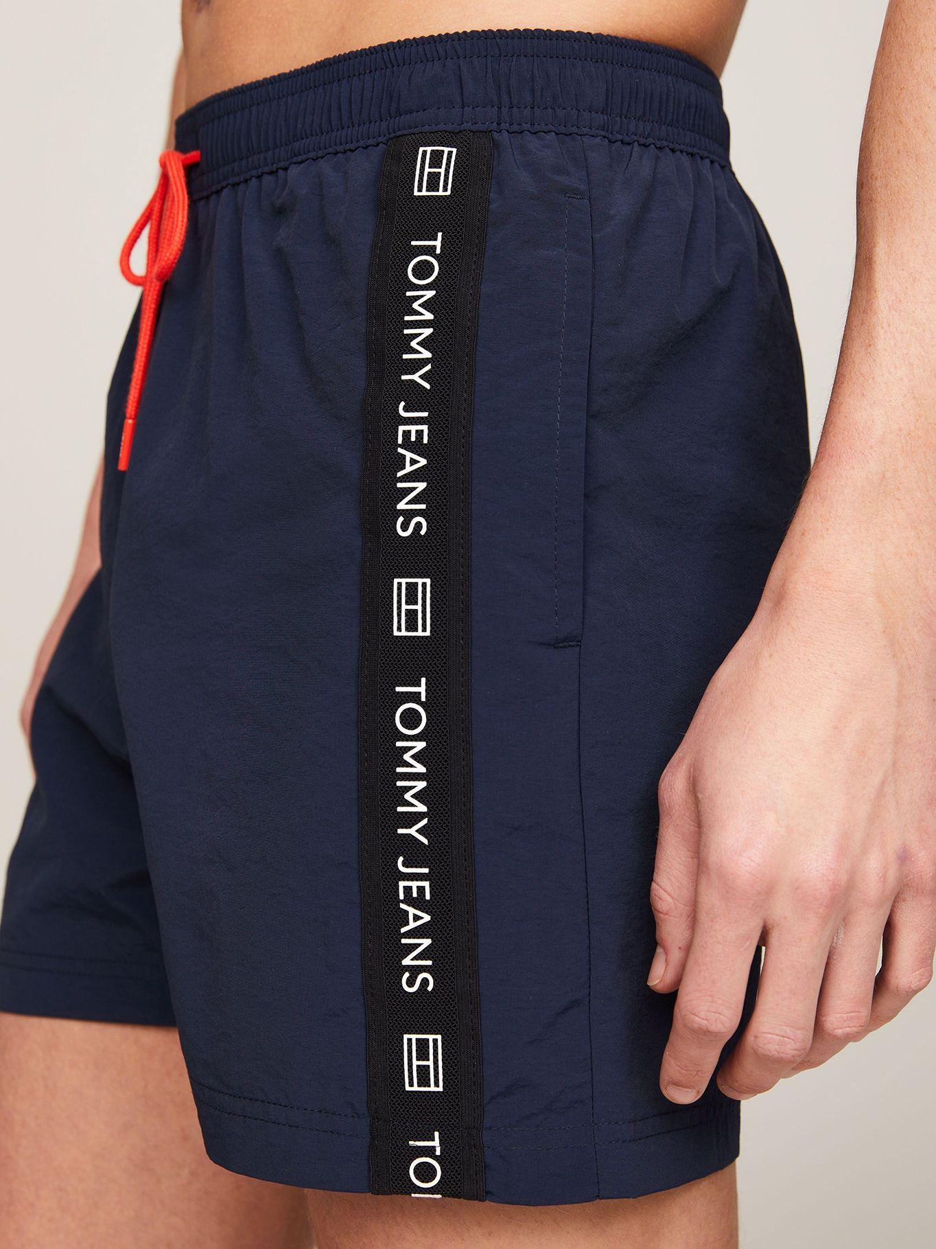 Traje De Baño Slim Fit Con Logo Azul Tommy Hilfiger-3