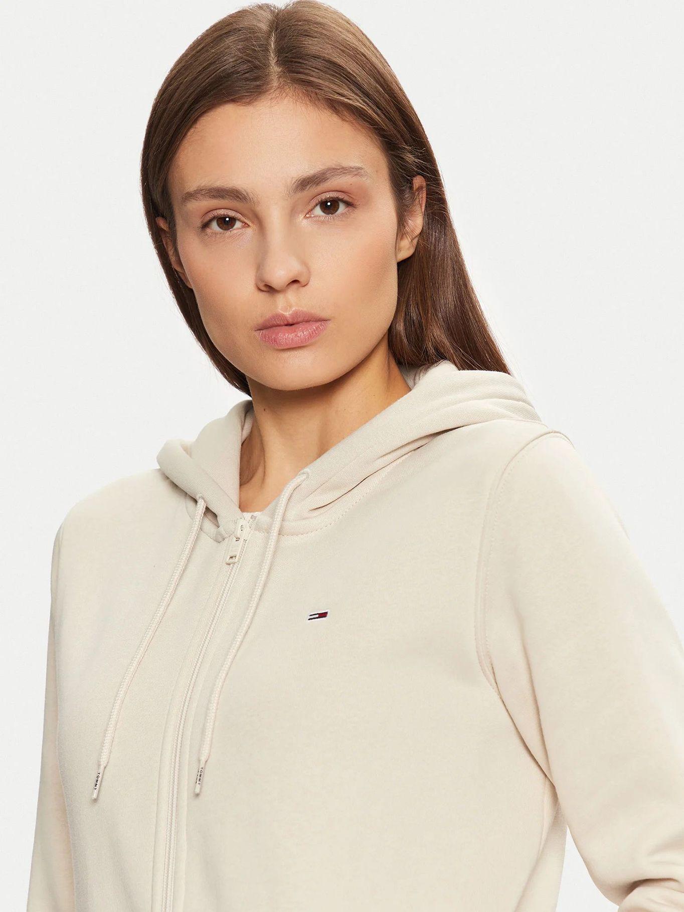 Polerón Hoodie Regular Fit Con Logo Beige Tommy Jeans-3