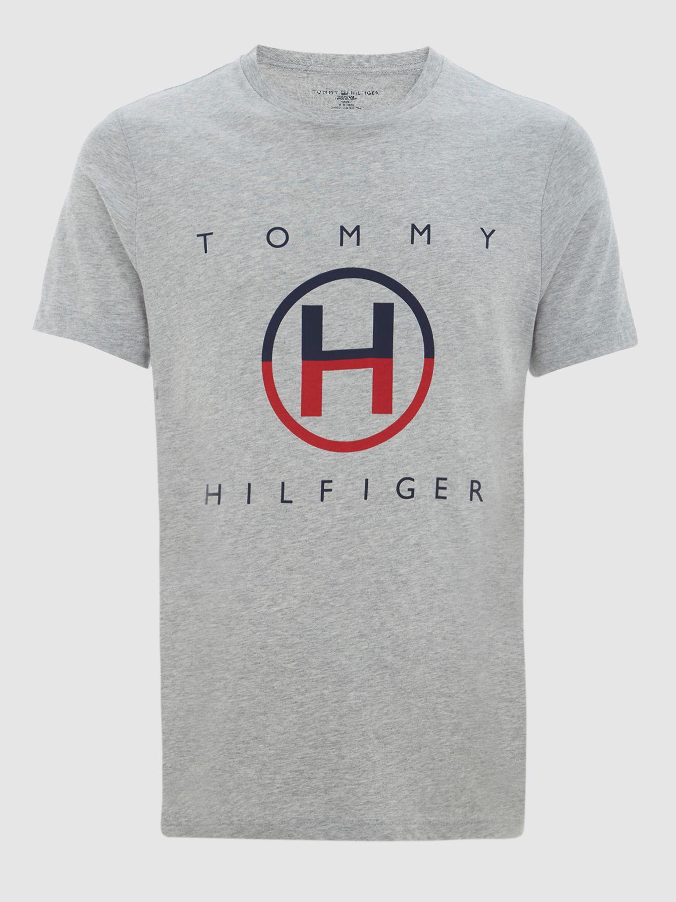 Pijama Manga Corta Logo Clásico Gris Tommy Hilfiger-0