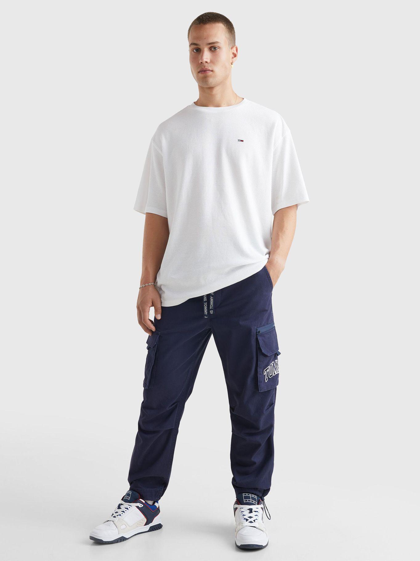 Polera Skater Waffle Logo Blanco Tommy Jeans-1