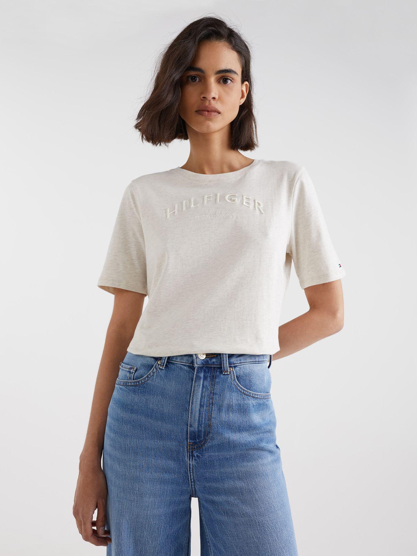 Polera Logo Tonal Gris Tommy Hilfiger-0