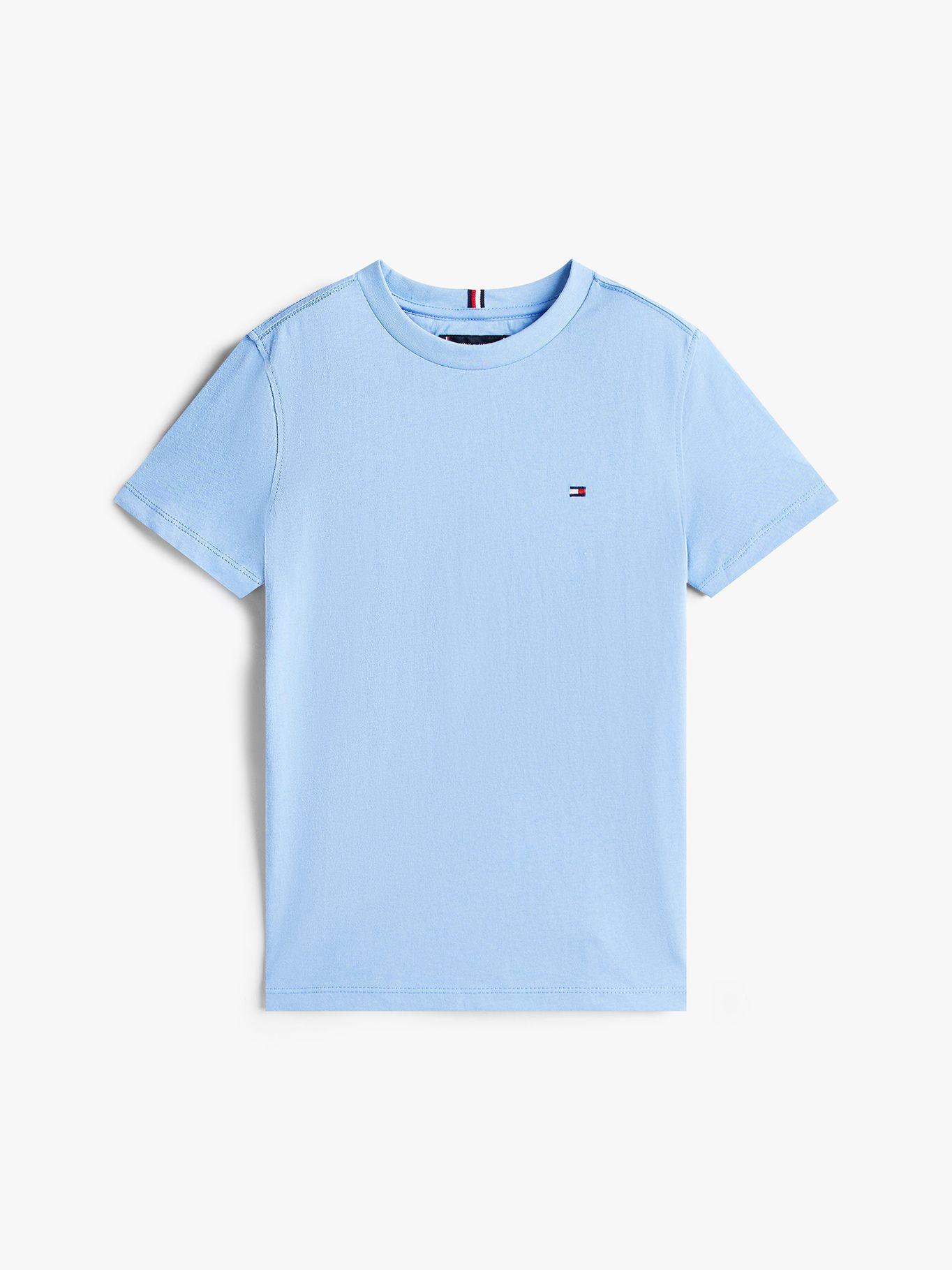 Polera Niño Essential Cotton C14 Celeste Tommy Hilfiger-4