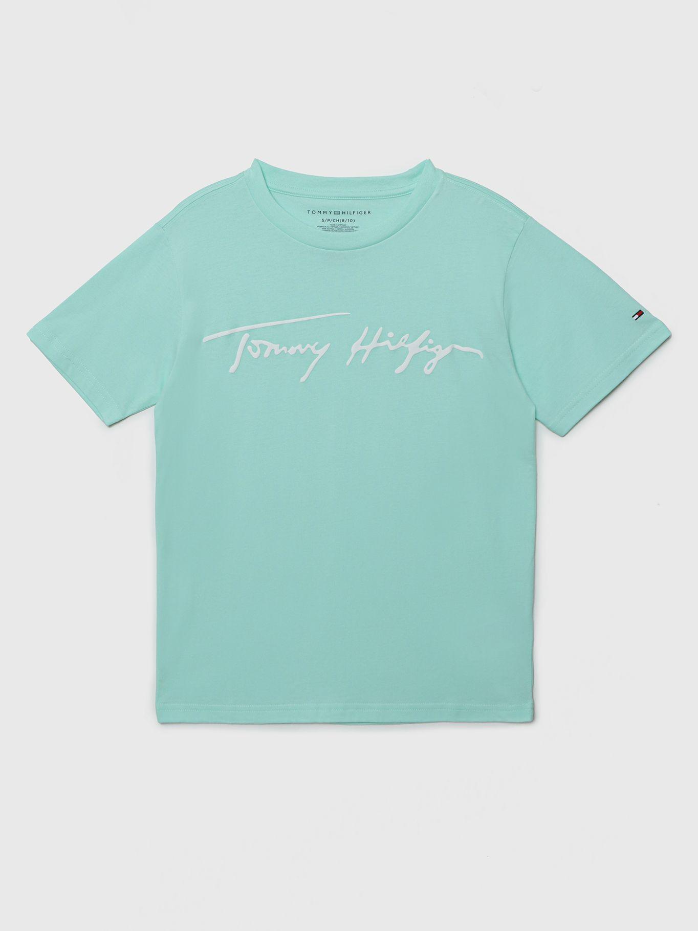 Polera Con Logo Signature Verde Tommy Hilfiger-0