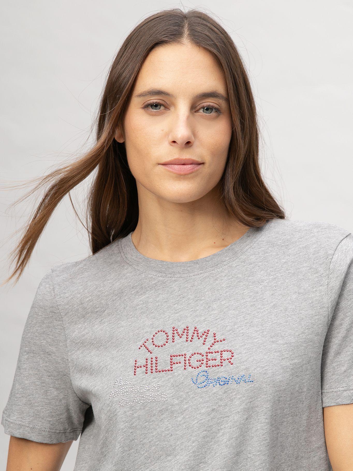 Polera De Logo Gráfico Regular Fit Gris Tommy Hilfiger-3