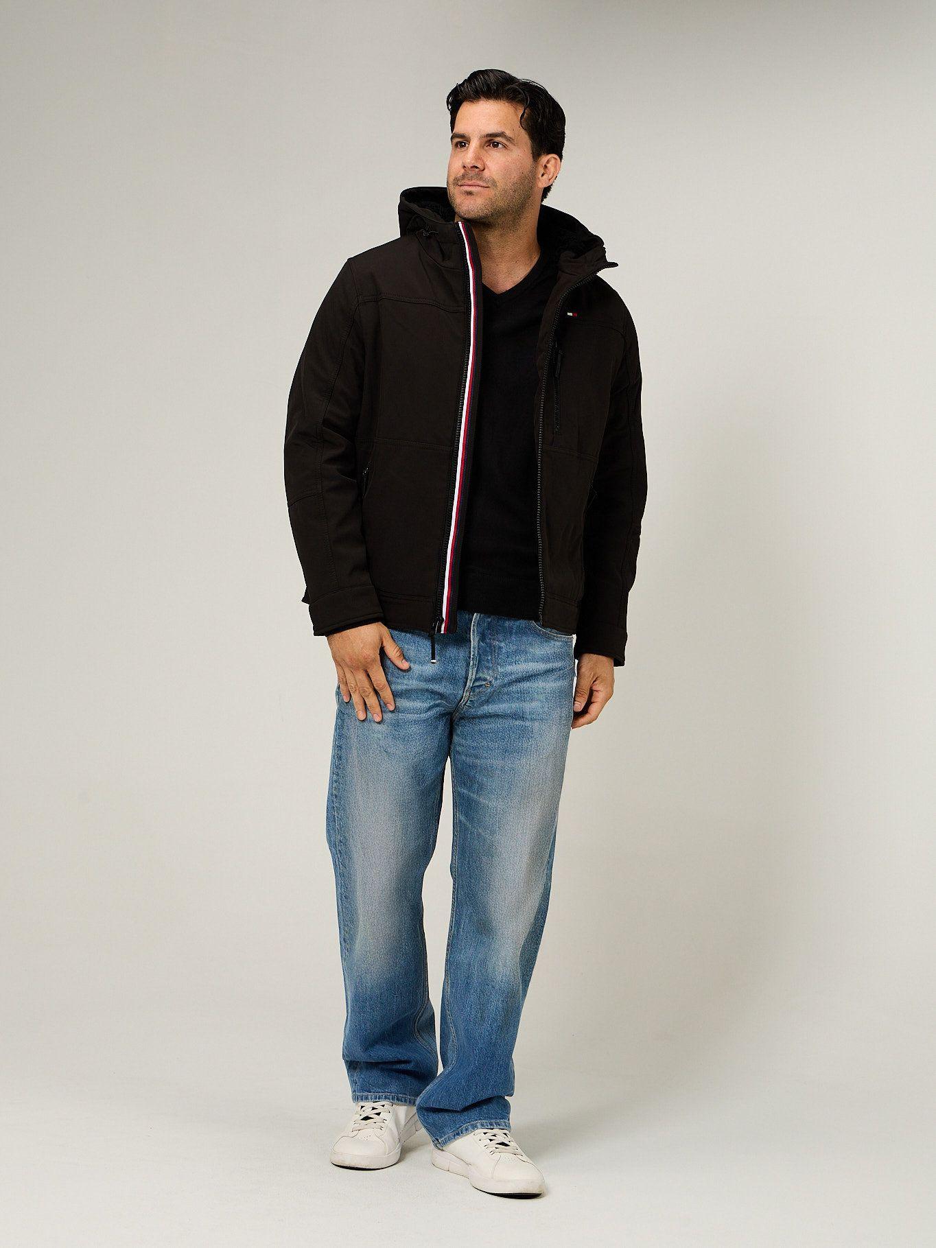 Chaqueta Soft Shell Con Gorro Negro Tommy Hilfiger-1