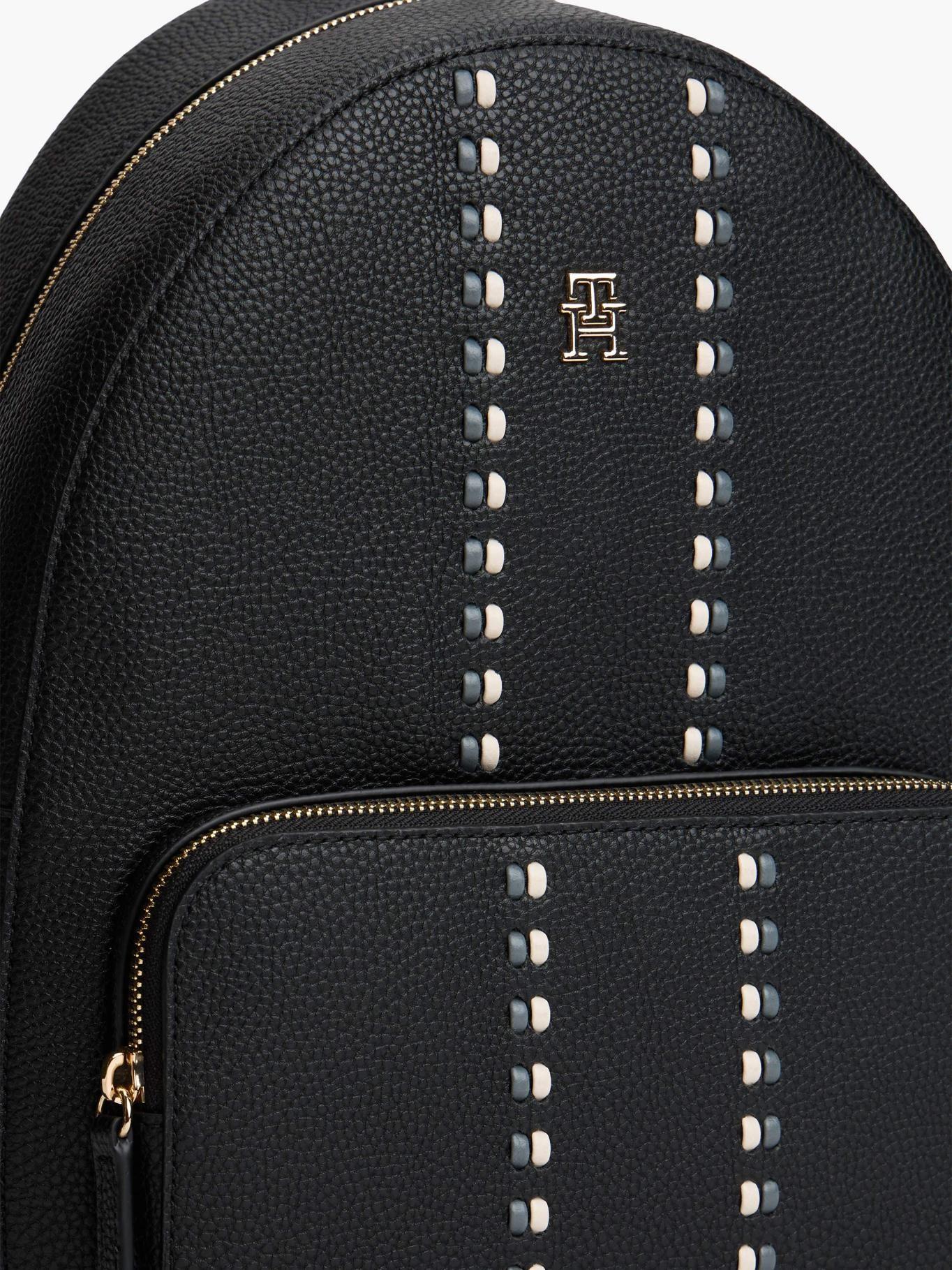 Mochila Con Cinta Tonal Distintiva Tommy Hilfiger Negro-3