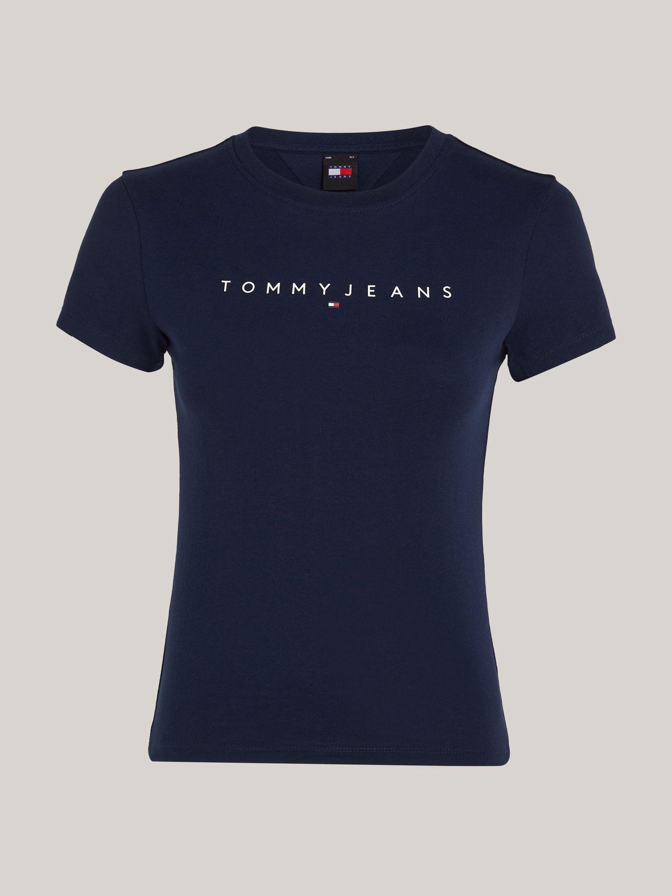 Polera Linear Con Logo Slim Fit Azul Tommy Jeans-4