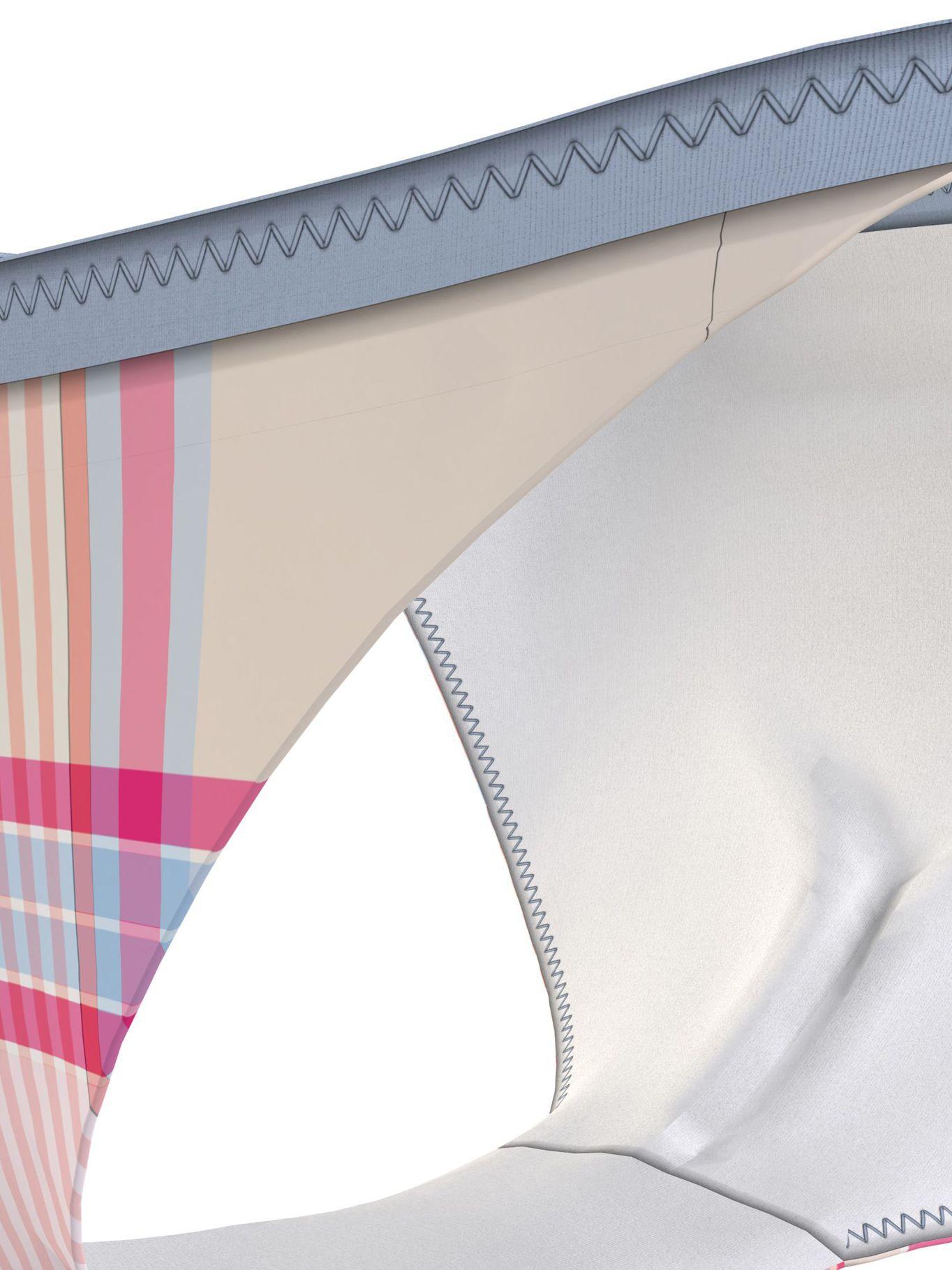 Parte Inferior De Bikini Madras Rosado Tommy Hilfiger-4