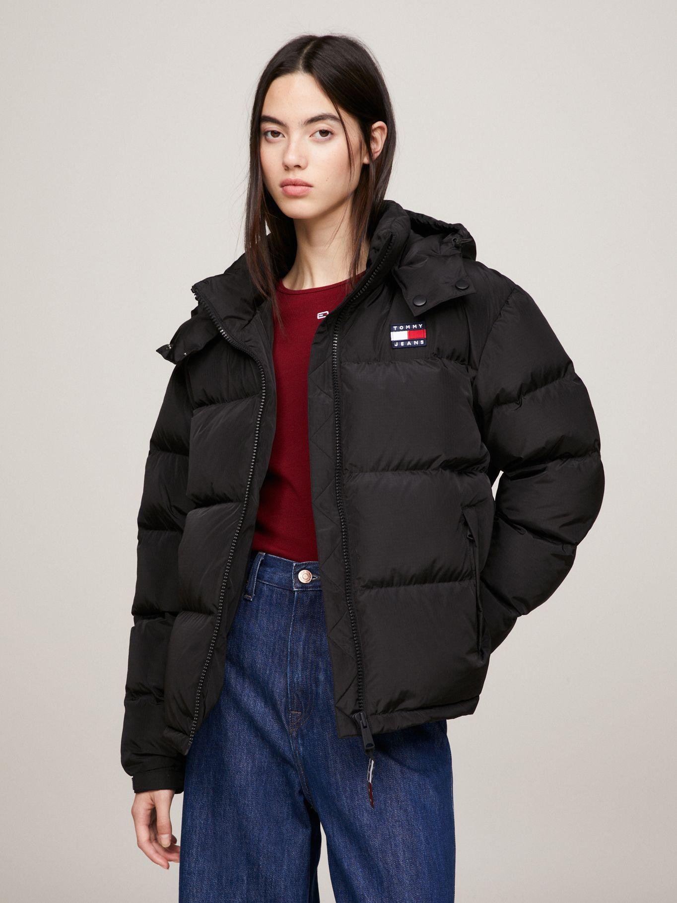 Parka Alaska Acolchada Con Gorro Negro Tommy Jeans-0