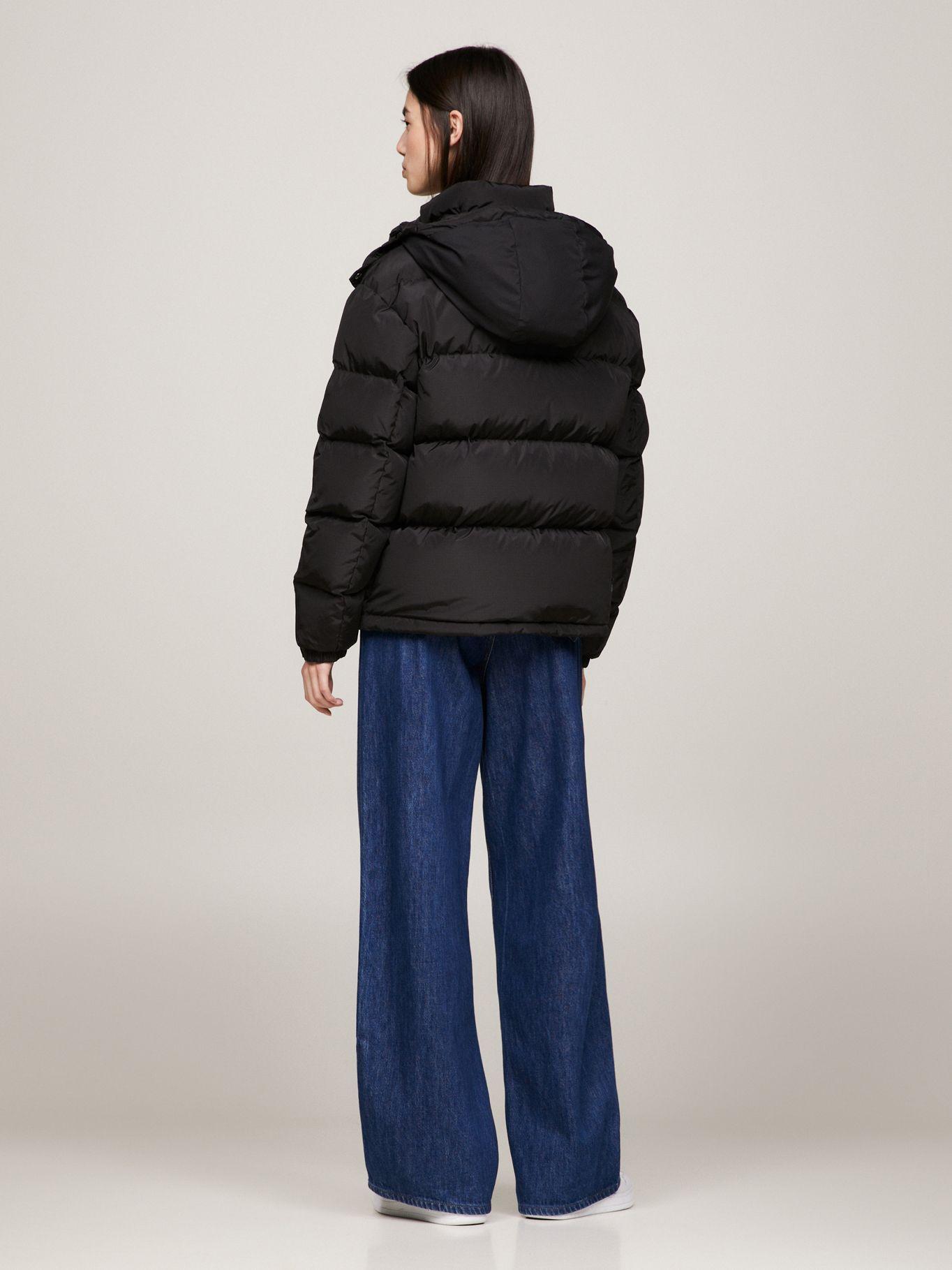 Parka Alaska Acolchada Con Gorro Negro Tommy Jeans-2