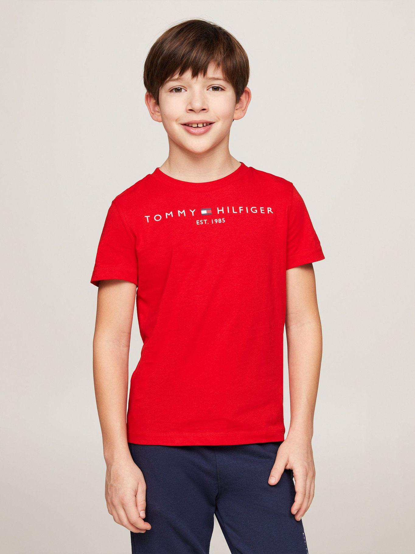 Polera Kids Essential Logo C-Neck Rojo Tommy Hilfiger-0