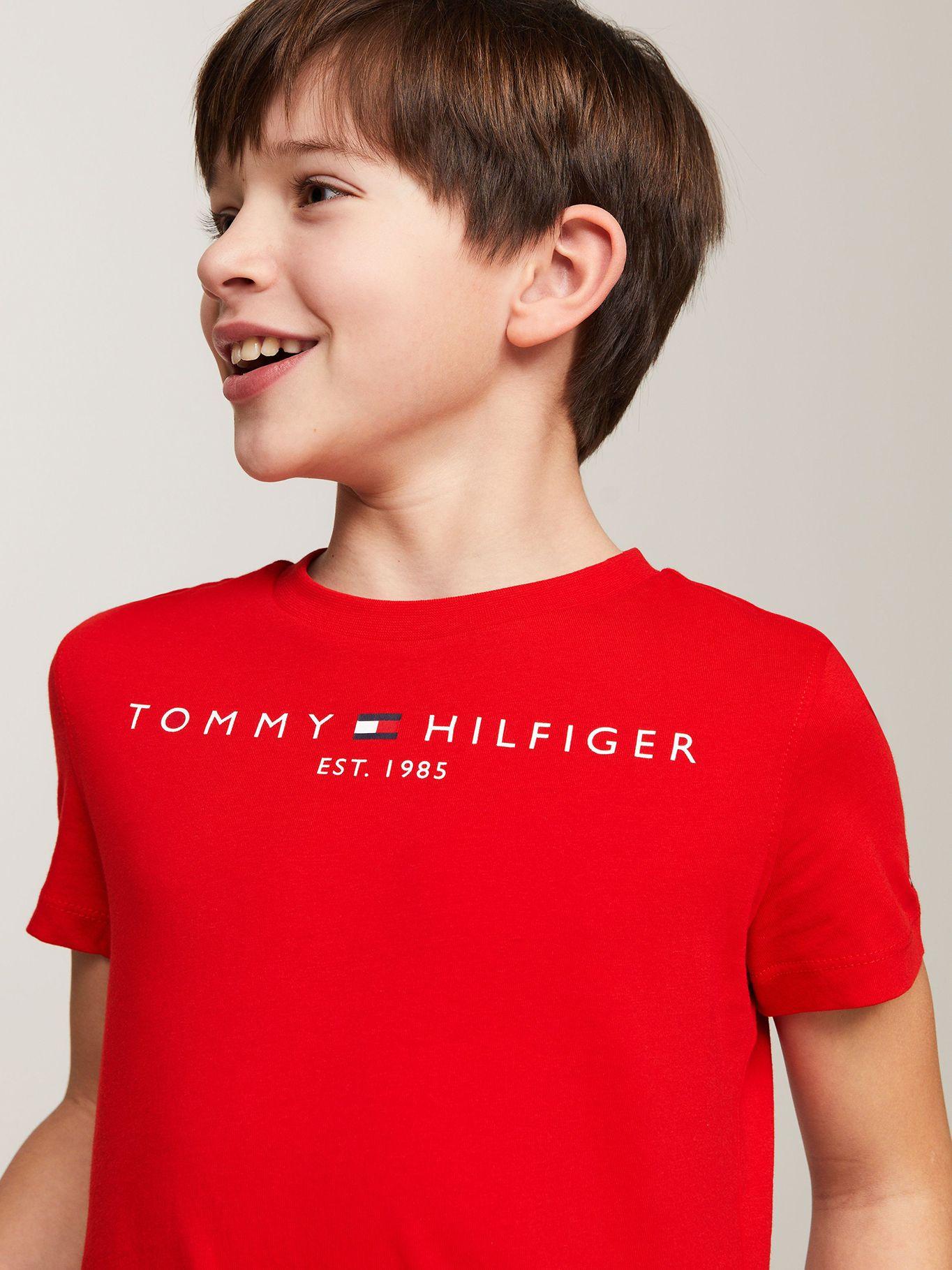 Polera Kids Essential Logo C-Neck Rojo Tommy Hilfiger-3