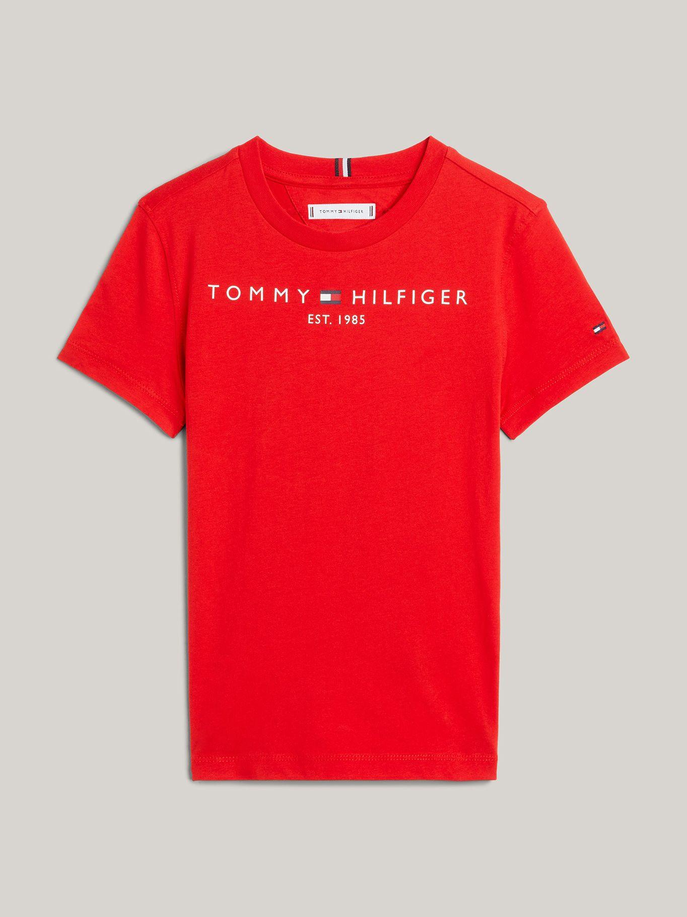 Polera Kids Essential Logo C-Neck Rojo Tommy Hilfiger-4