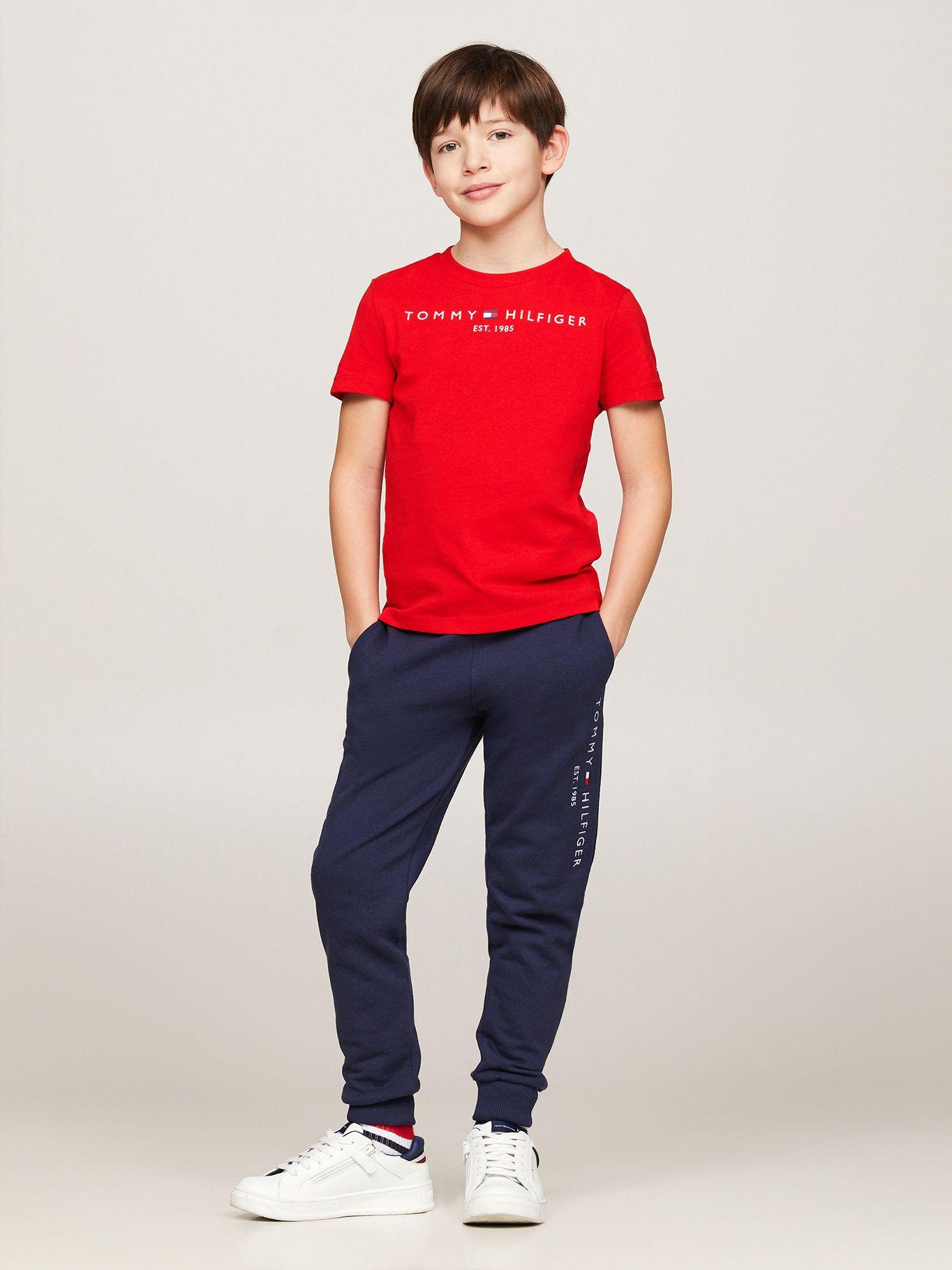 Polera Kids Essential Logo C-Neck Rojo Tommy Hilfiger-1