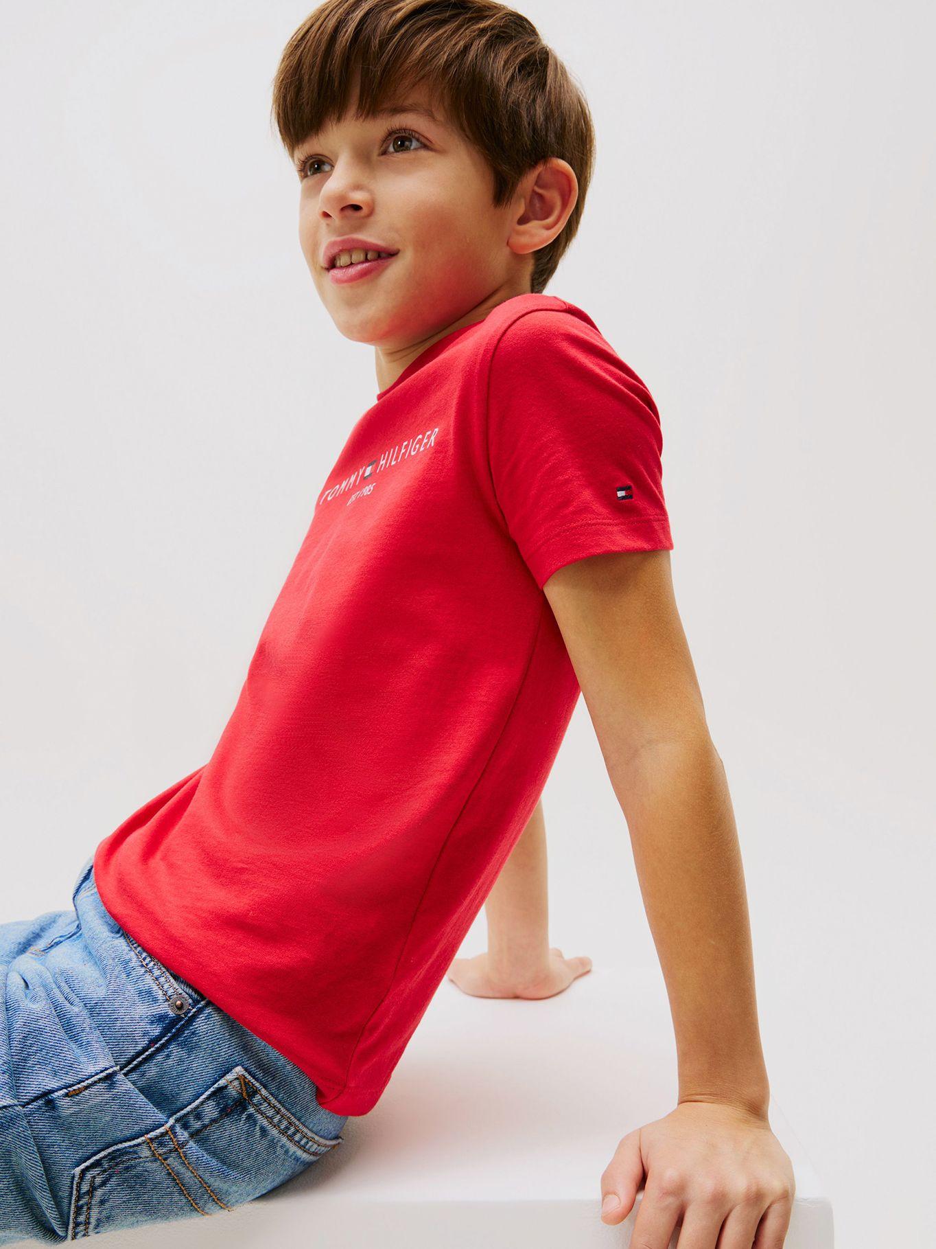 Polera Essential Redondo Con Logo Rojo Tommy Hilfiger-3