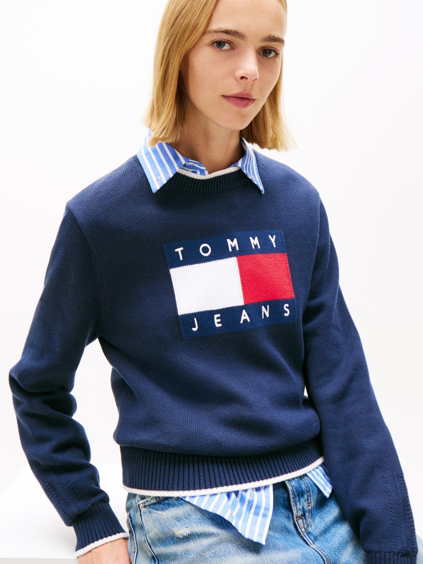 Sweater Ribeteado Con Logo-3