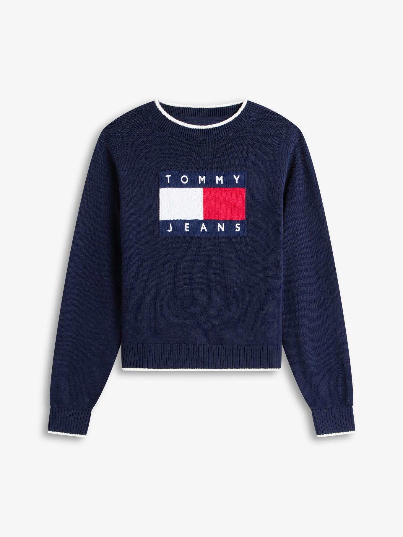 Sweater Ribeteado Con Logo-4