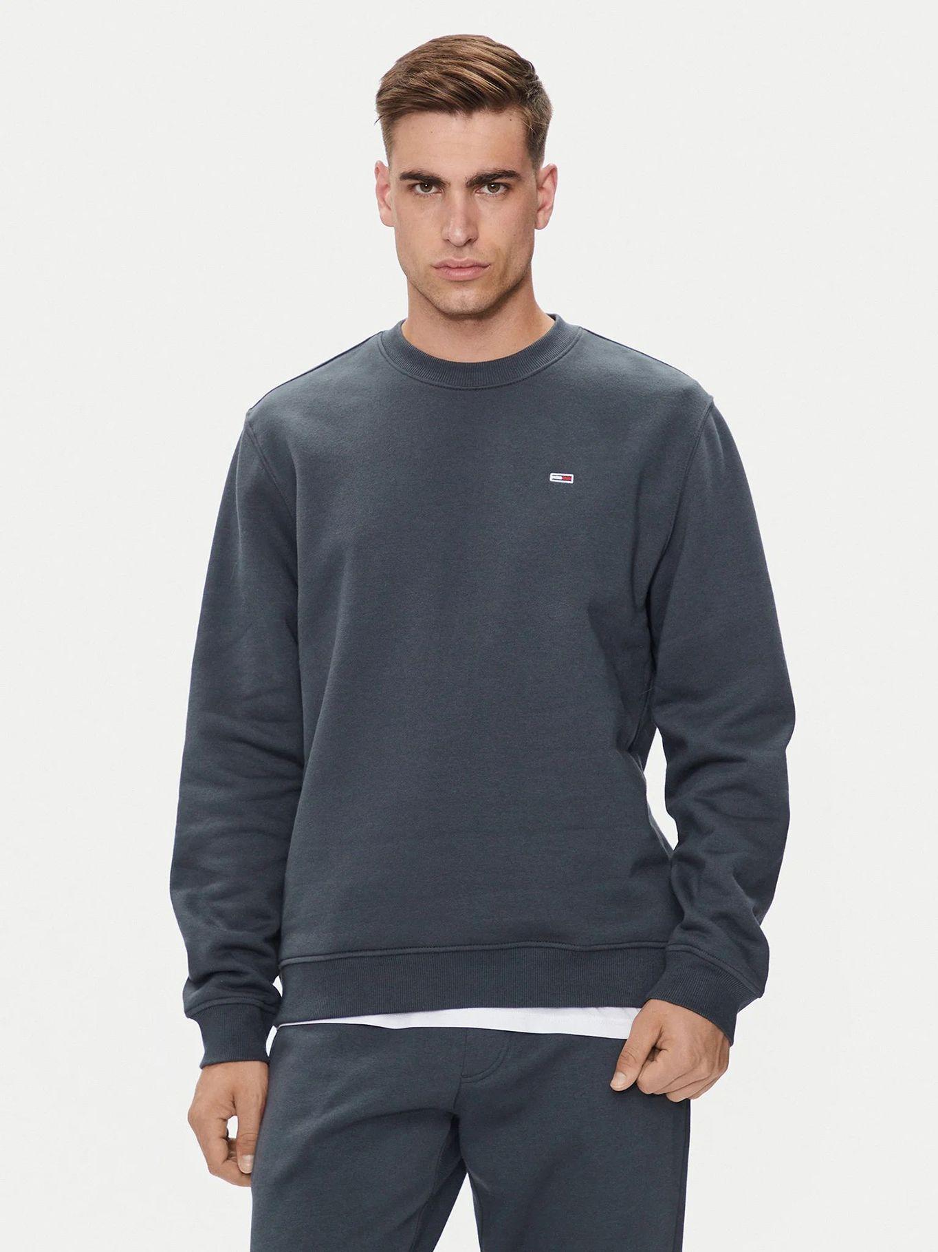 Polerón Cuello Redondo Regular Fit Negro Tommy Jeans-0