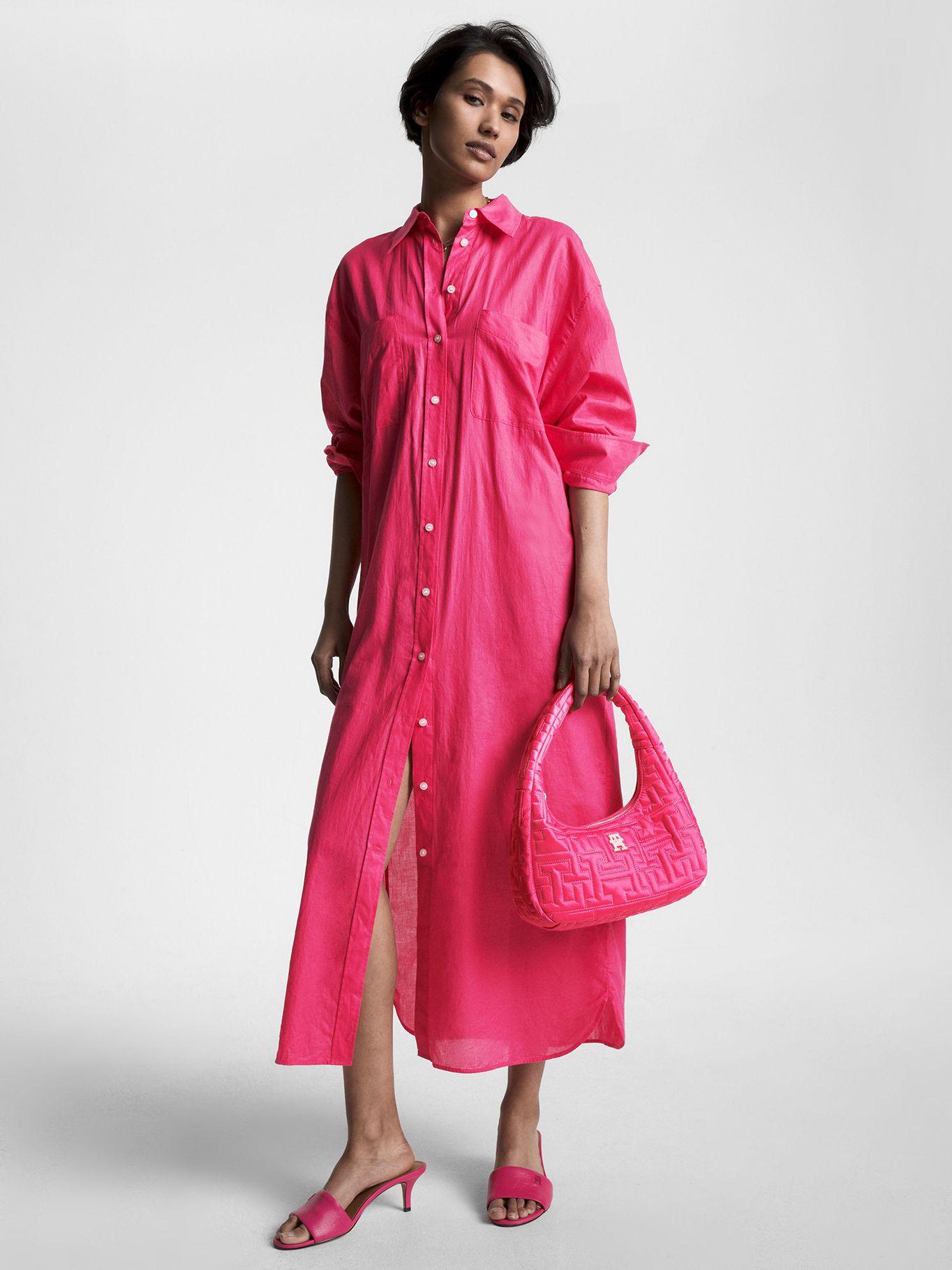 Cartera Chic Con Logo Rosado Tommy Hilfiger-1