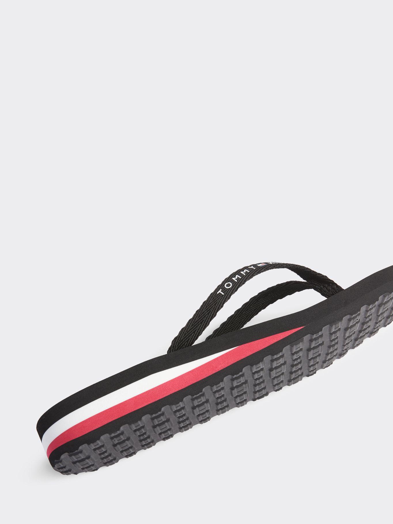 Sandalias De Playa Flag Logo Negro Tommy Hilfiger-2