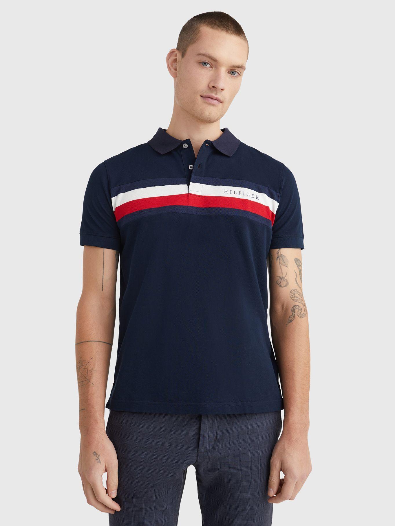 Polo Stripe Corporate Regular Fit Azul Tommy Hilfiger-3