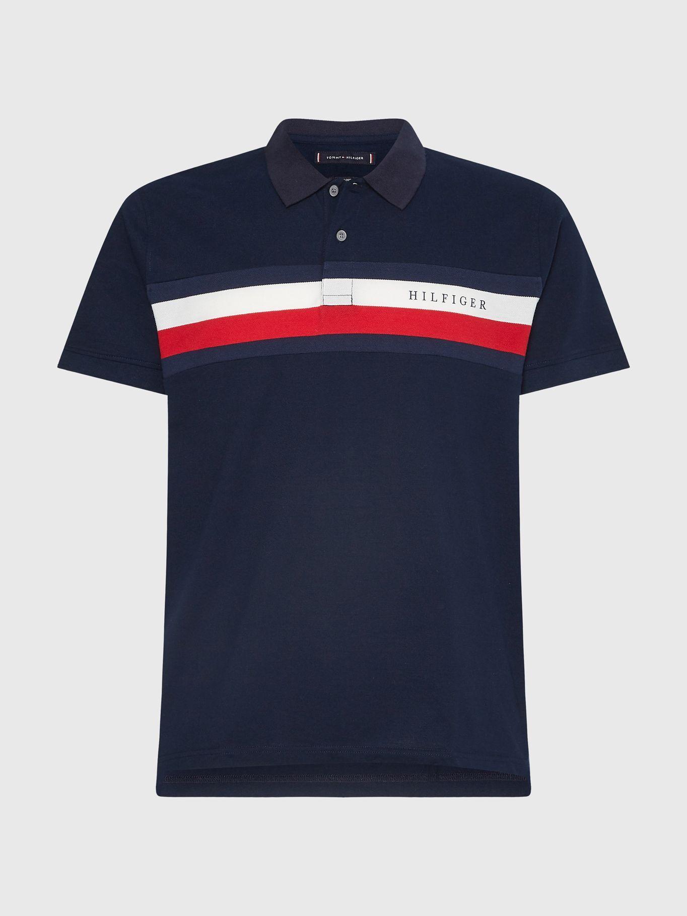 Polo Stripe Corporate Regular Fit Azul Tommy Hilfiger-4