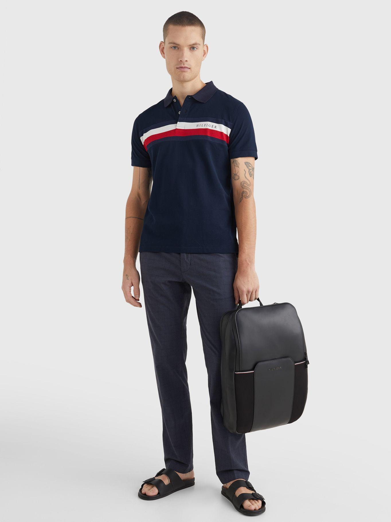Polo Stripe Corporate Regular Fit Azul Tommy Hilfiger-0