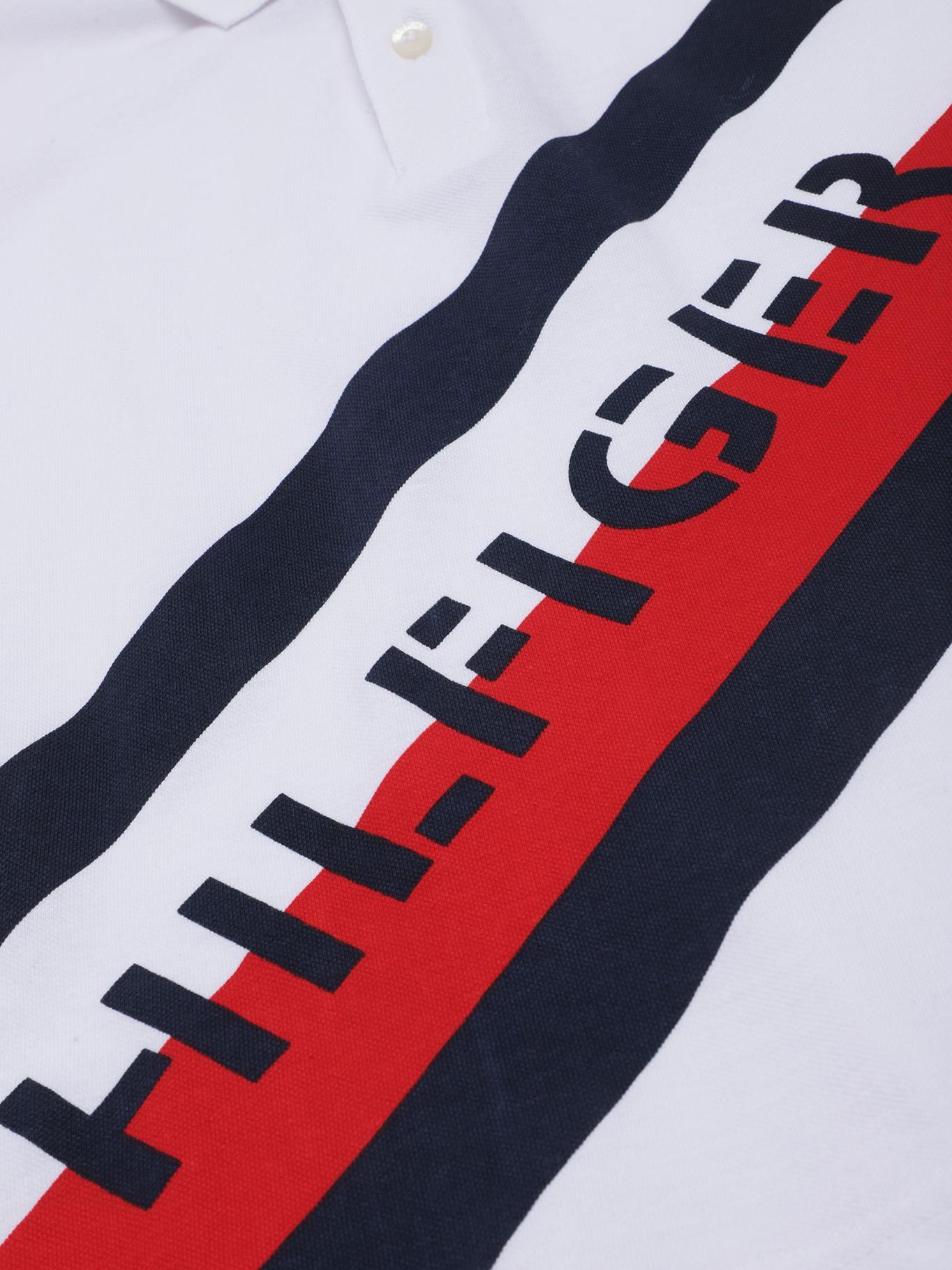 Polo Banner Graphic Con Logo Blanco Tommy Hilfiger-3