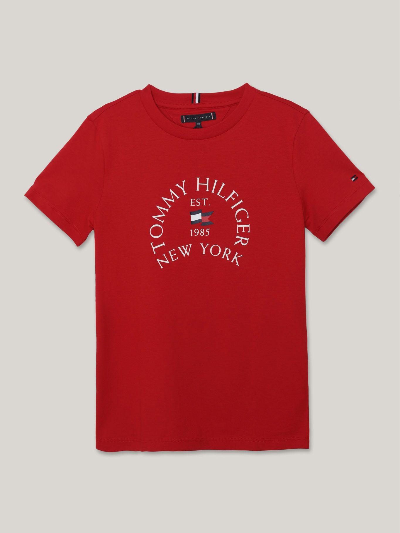 Polera De Niño Con Logo Náutico Rojo Tommy Hilfiger-0