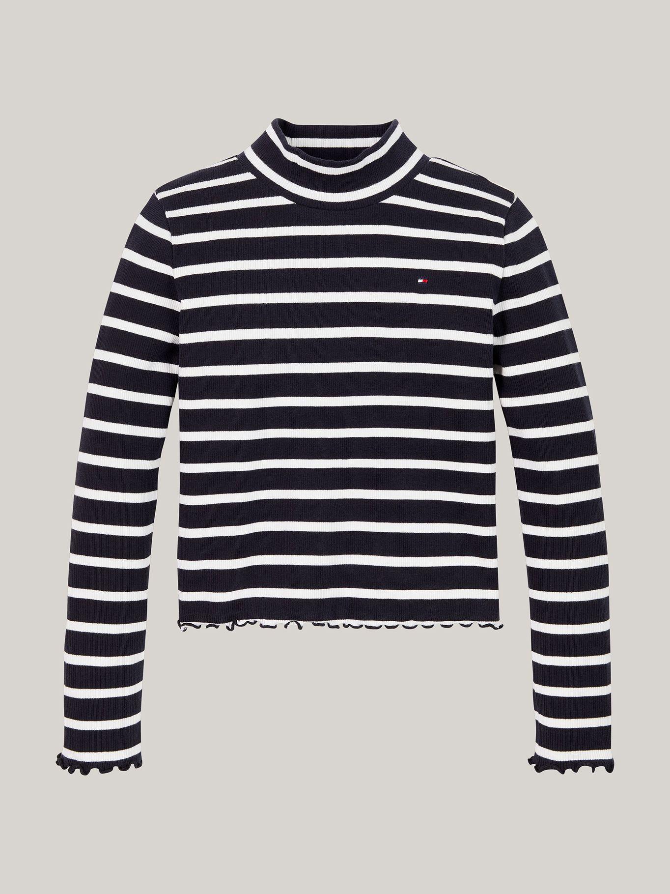 Polera Con Logo Y Cuello Mock Multicolor Tommy Hilfiger-4