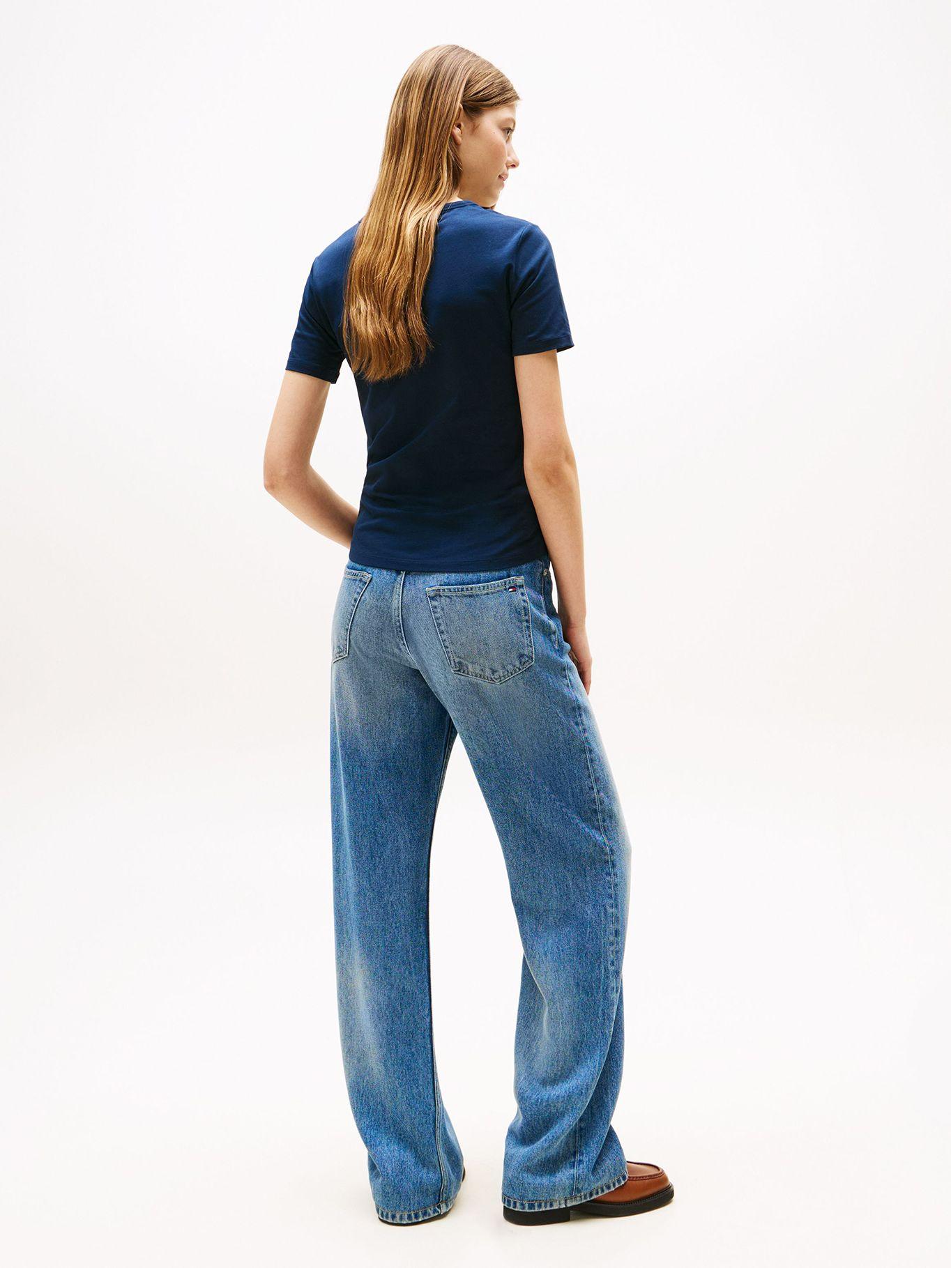 Polera Slim Con Logo Estampado Azul C1G Tommy Hilfiger-2