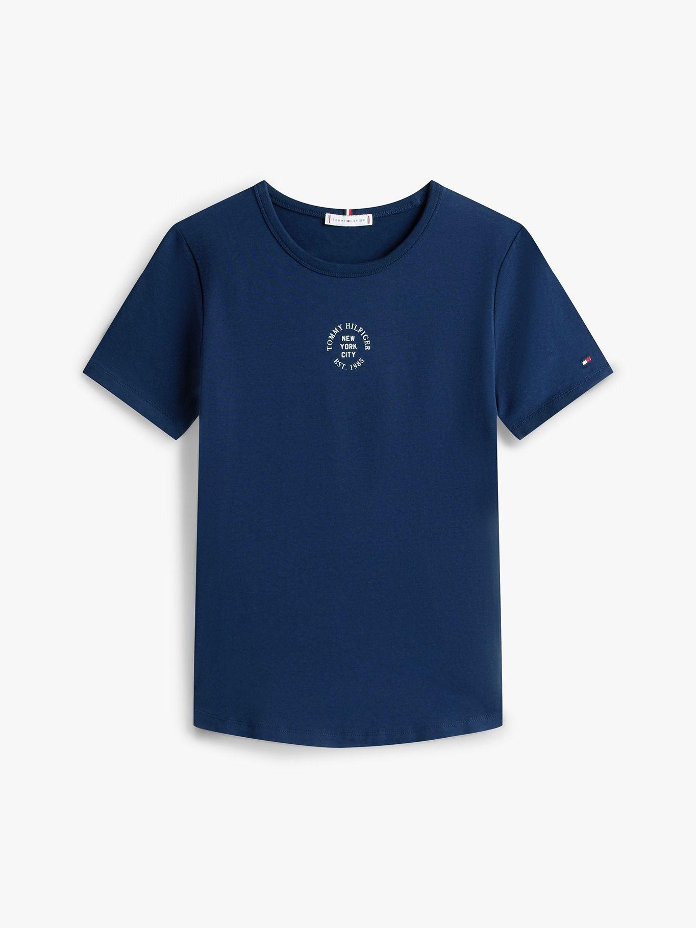 Polera Slim Con Logo Estampado Azul C1G Tommy Hilfiger-4