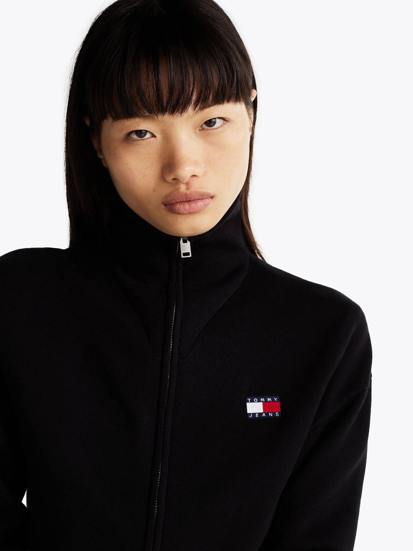 Cárdigan Cropped Con Cierre Negro Tommy Jeans-3