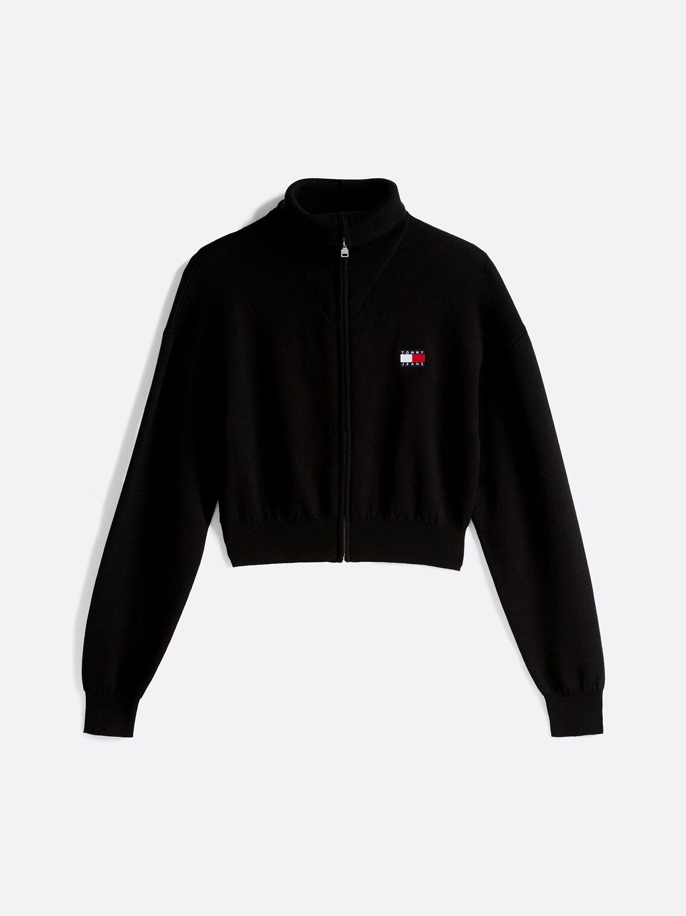 Cárdigan Cropped Con Cierre Negro Tommy Jeans-4