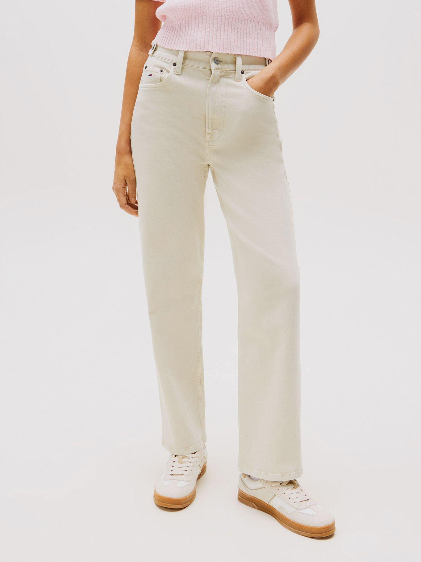 Jeans Straight De Cinco Bolsillos Beige Tommy Jeans-1