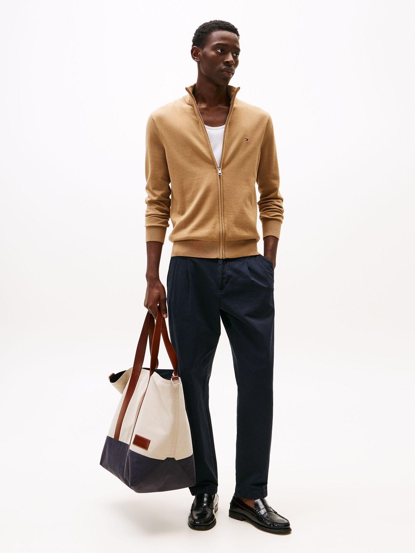 Sweater Essential Cotton Con Cierre Beige Tommy Hilfiger-1