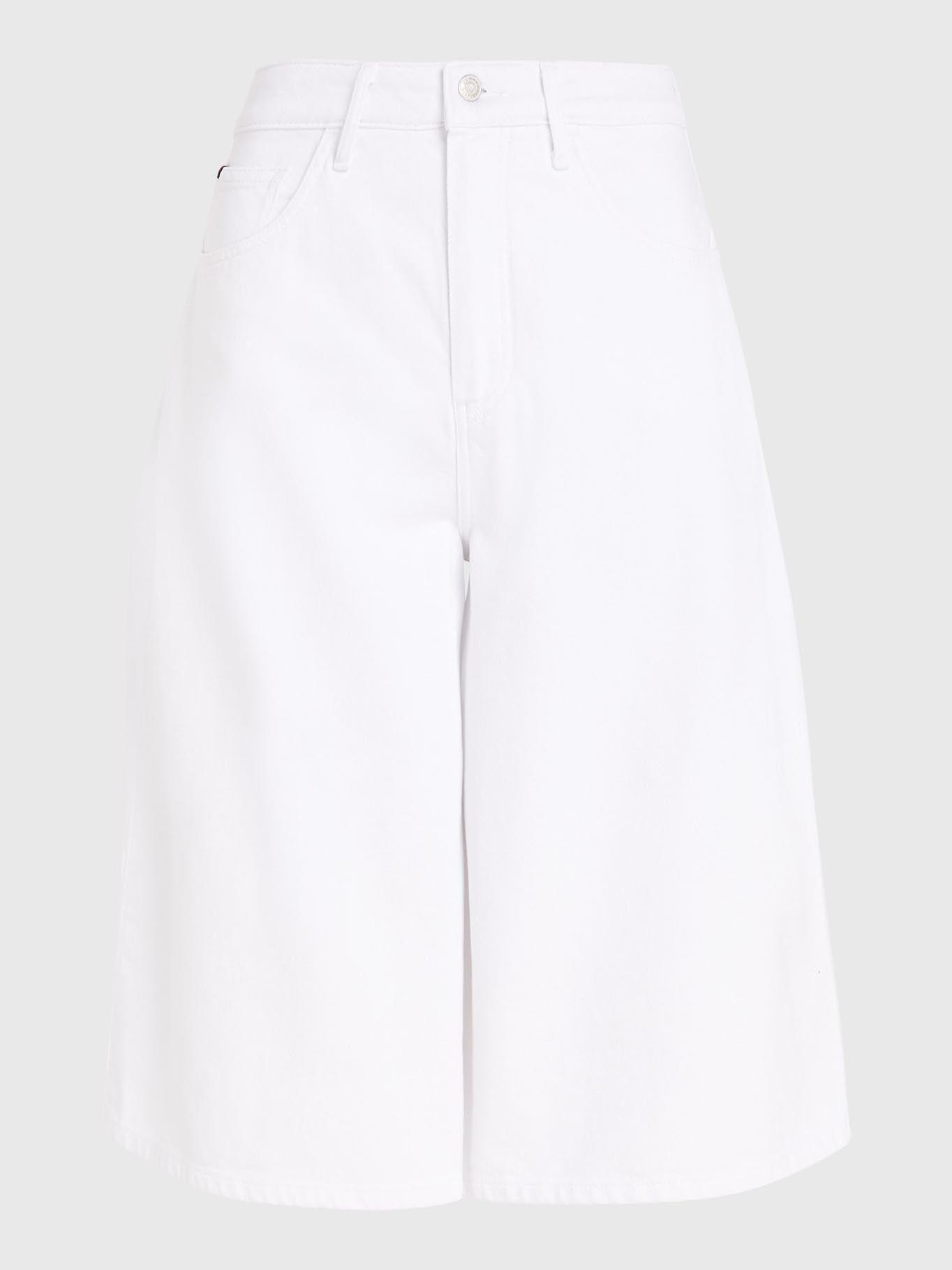 Bermudas Culotte De Talle Alto Blanco Tommy Hilfiger-4