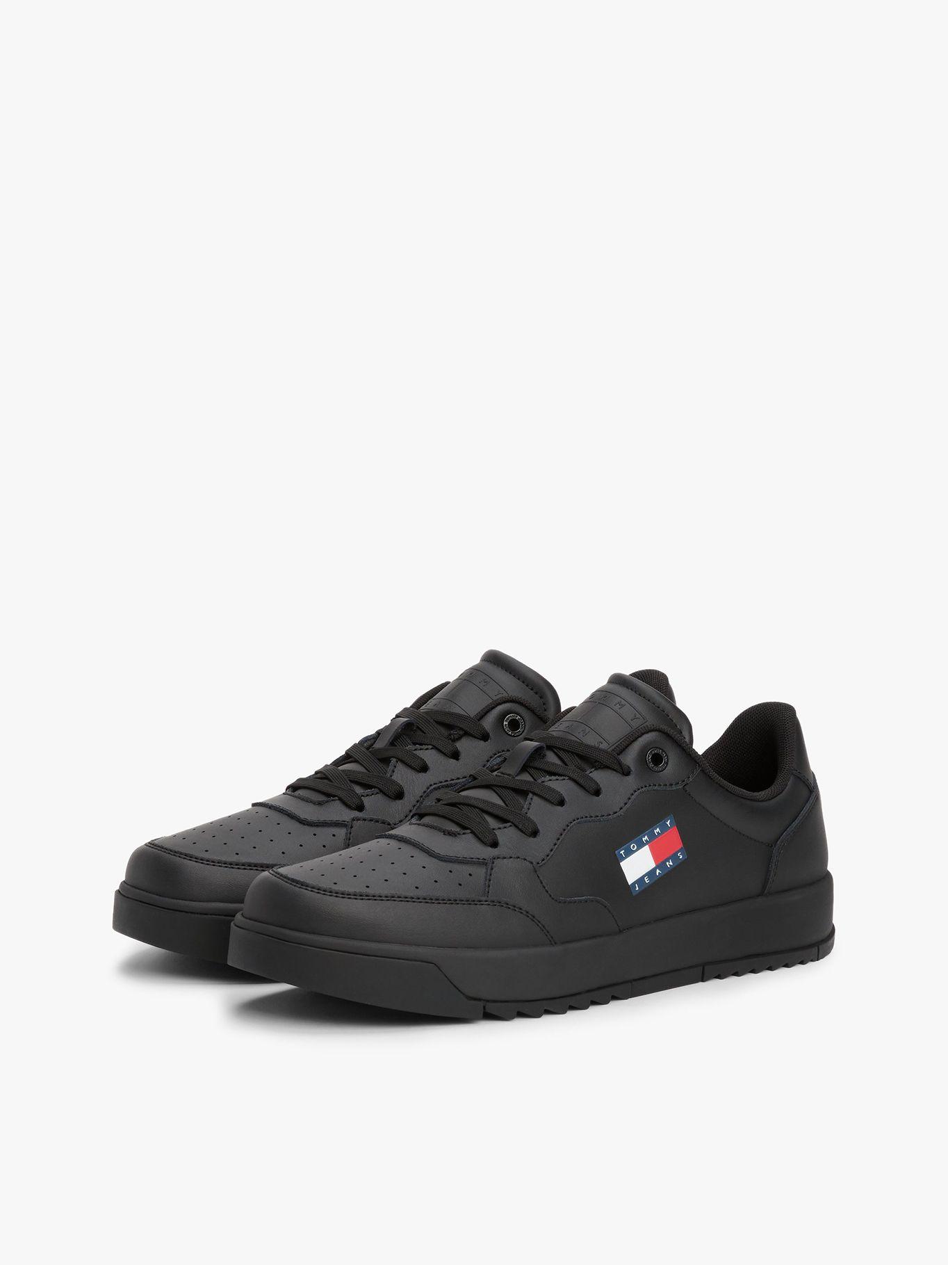 Zapatillas Retro De Cuero Negro Tommy Jeans-0