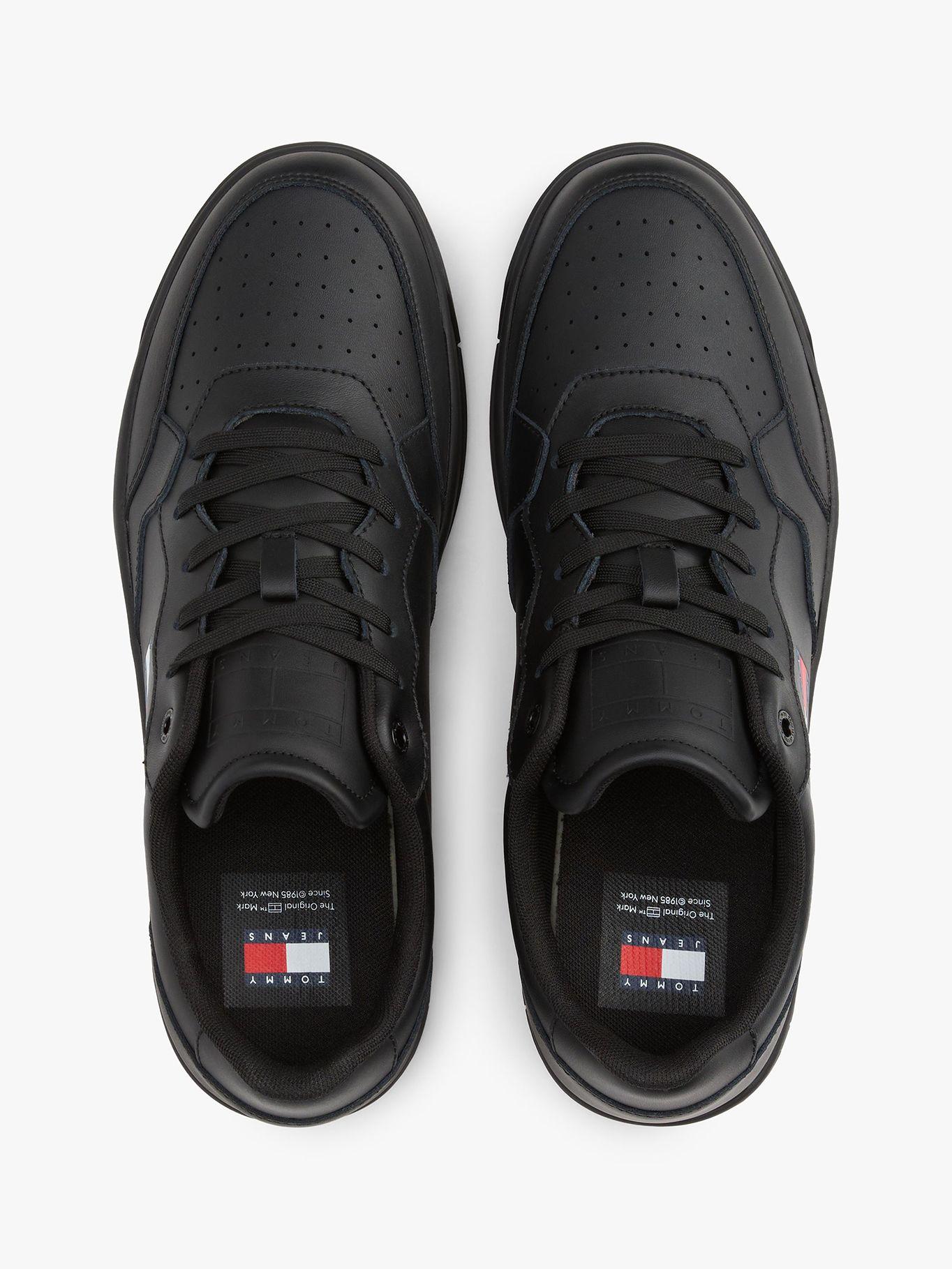 Zapatillas Retro De Cuero Negro Tommy Jeans-2