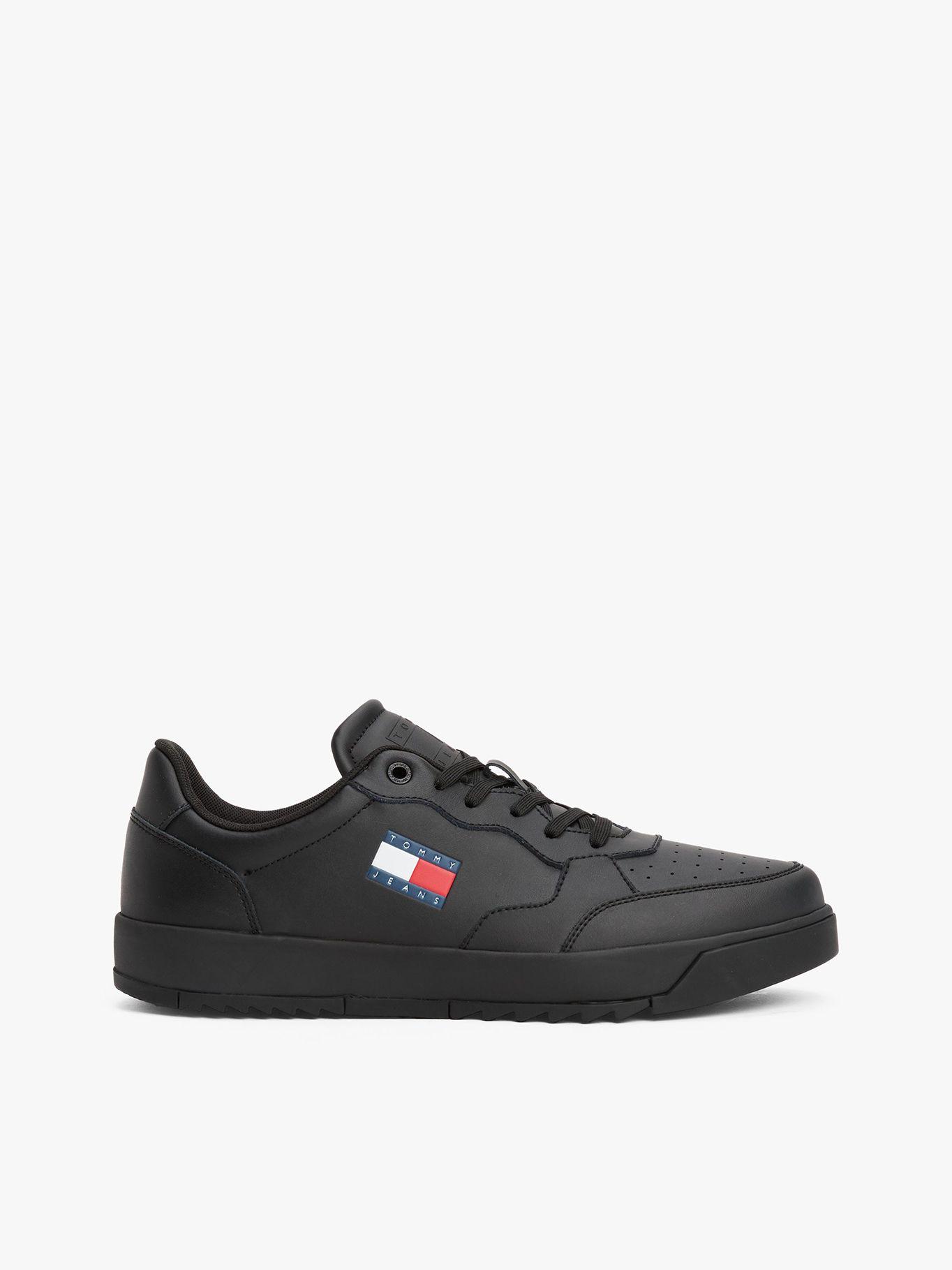 Zapatillas Retro De Cuero Negro Tommy Jeans-4